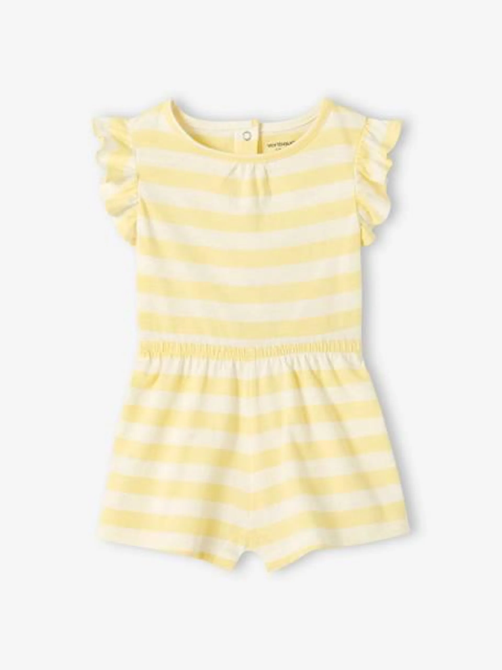 Combishort Basics bébé - rayé jaune