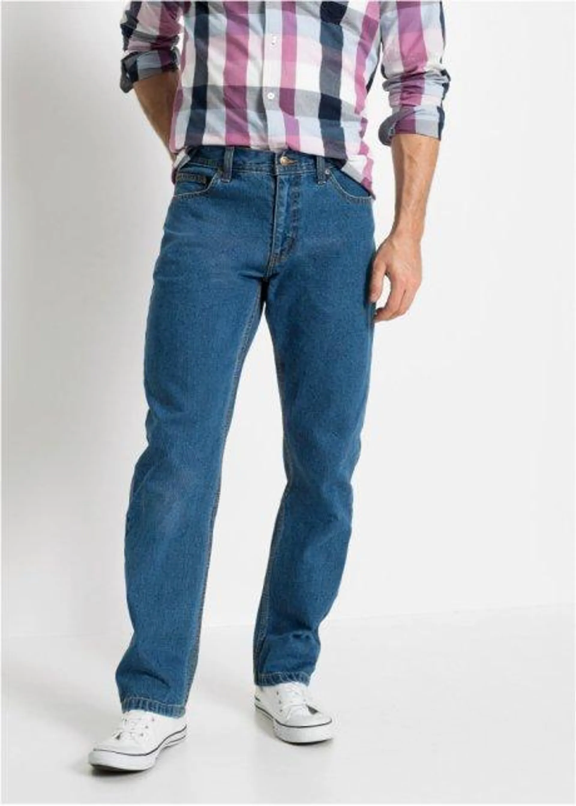 Jean Straight Regular Fit en denim non déformable