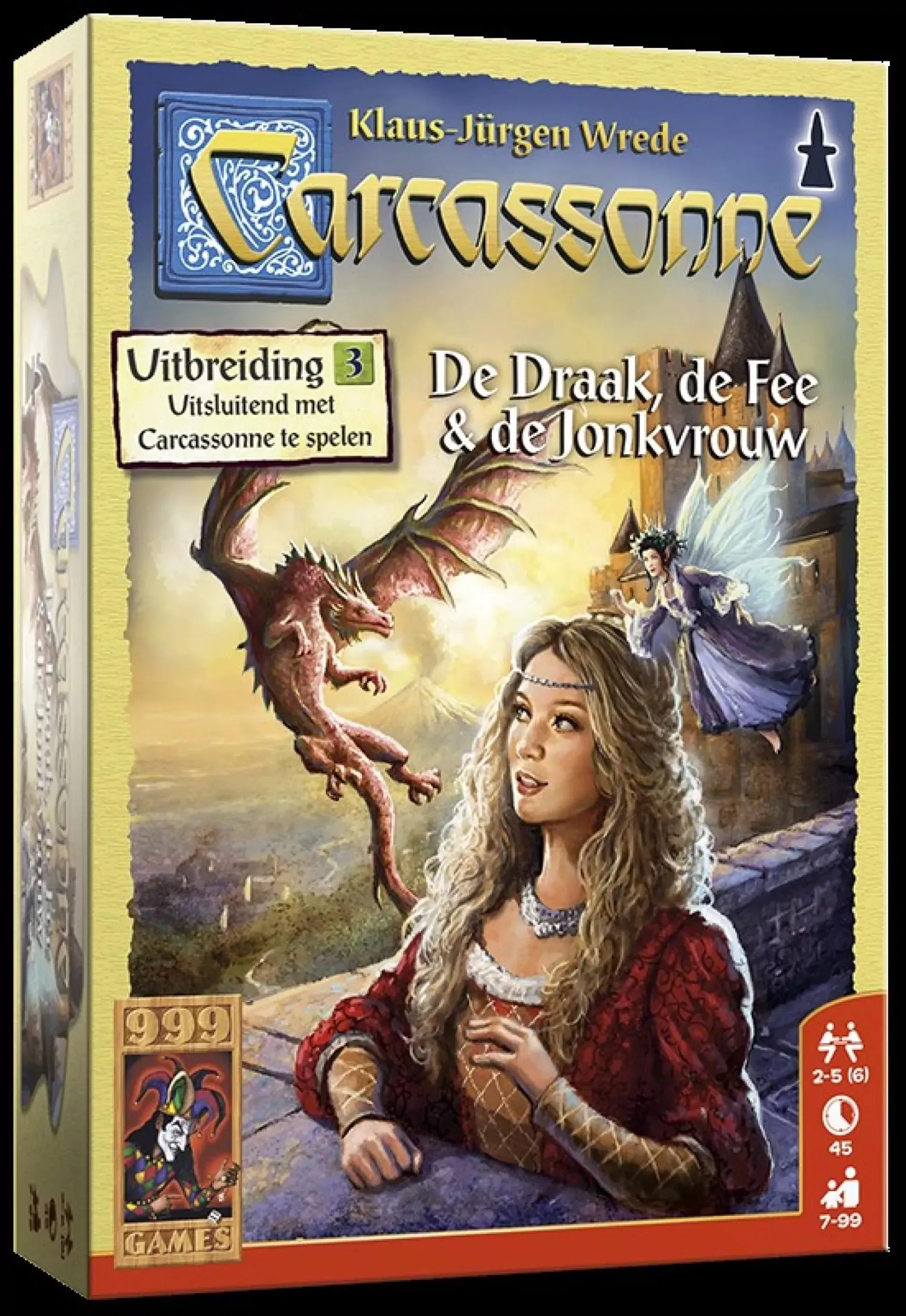 CARCASSONNE DE DRAAK FEE EN JONKVROUW,,,