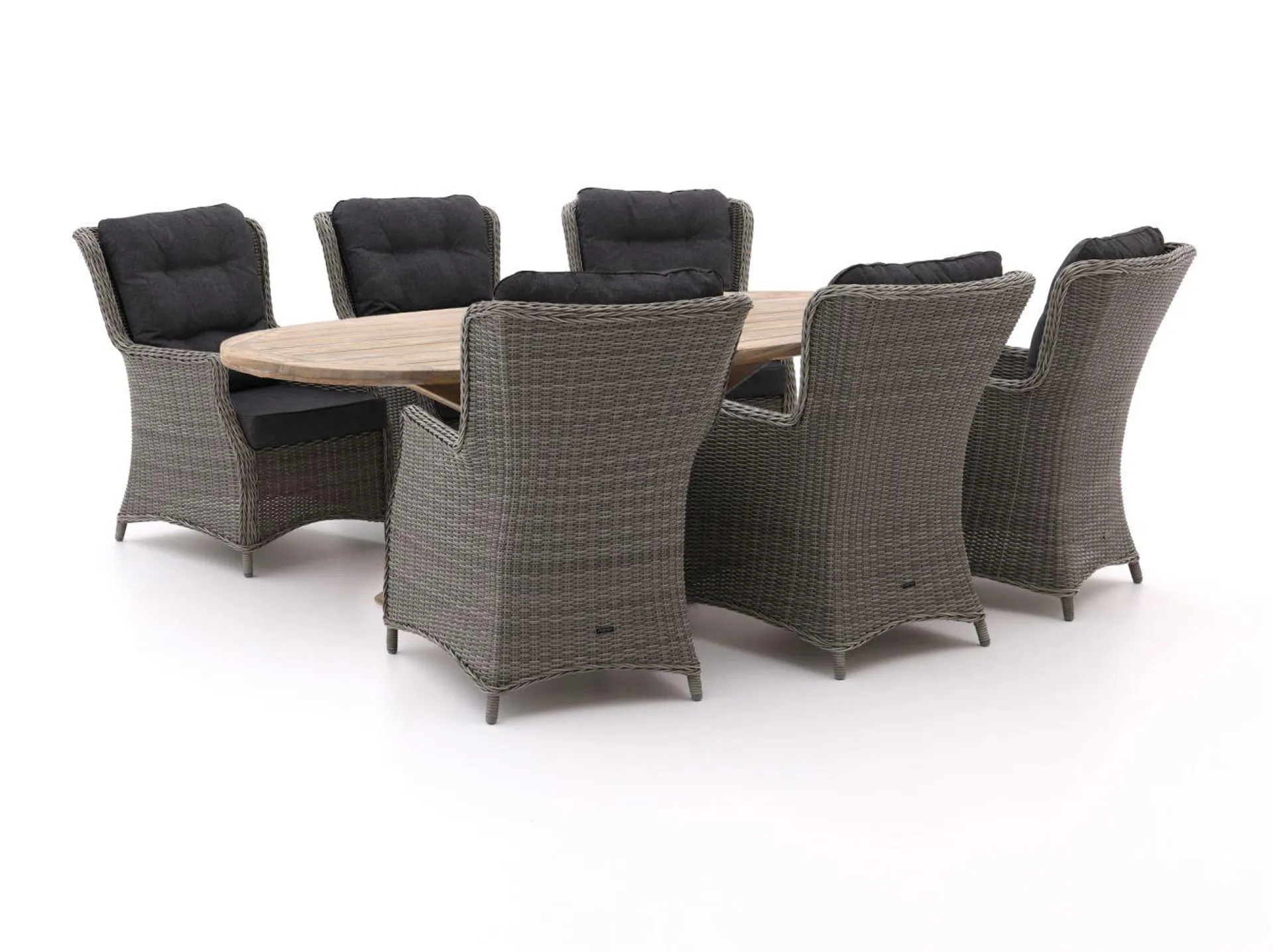 Intenso Milano/ROUGH-Y Ellips 240cm lounge-dining tuinset 7-delig