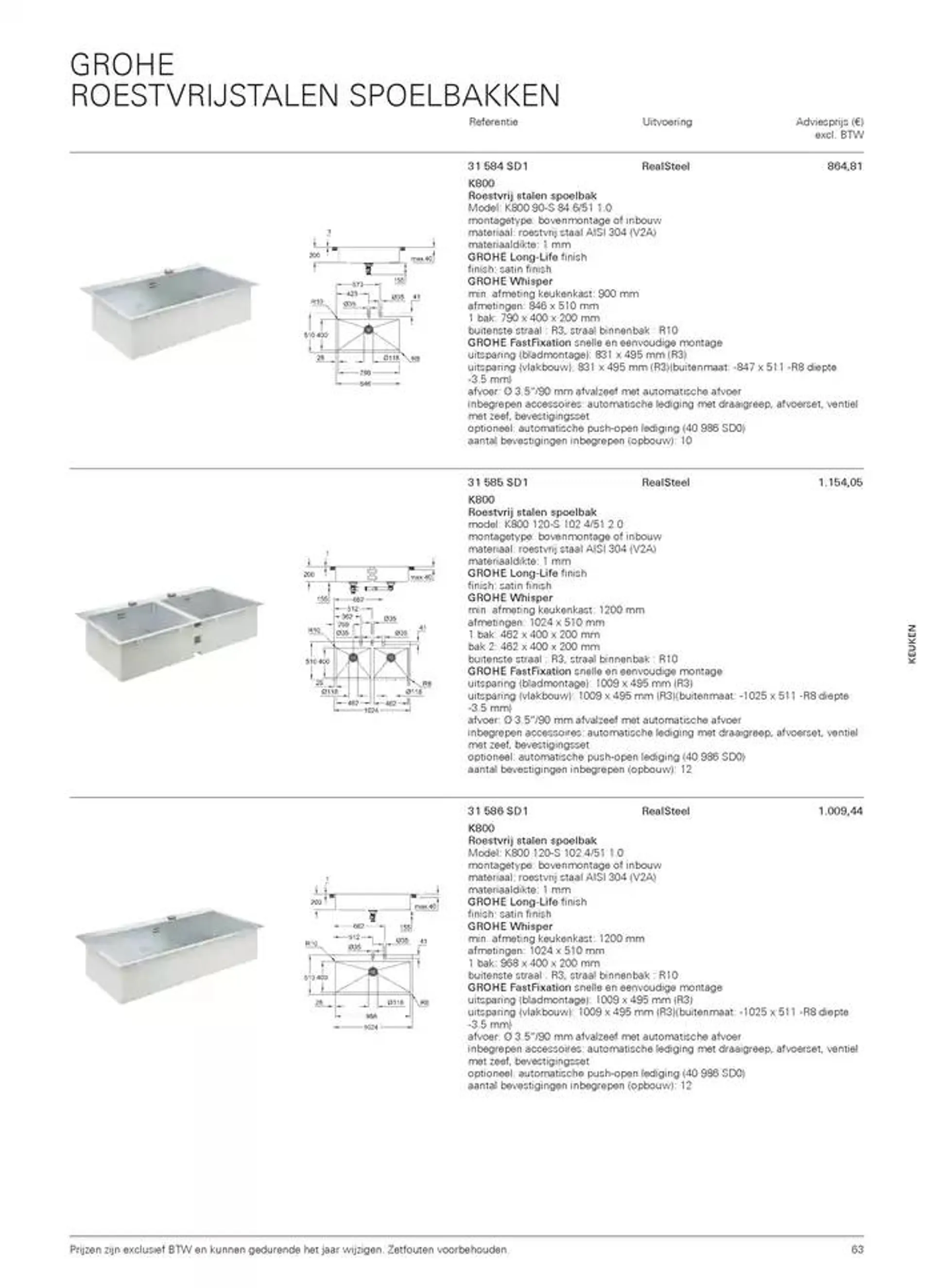 Catalogus Keuken van 16 oktober tot 31 december 2024 - folder pagina 63