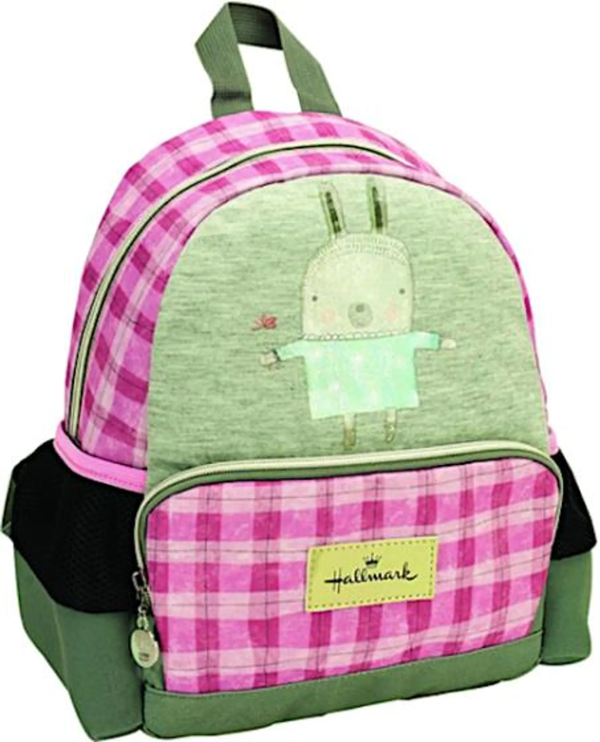 Hallmark Nordic Bunny rugzak junior 11 x 25 x 31 cm grijs/roze