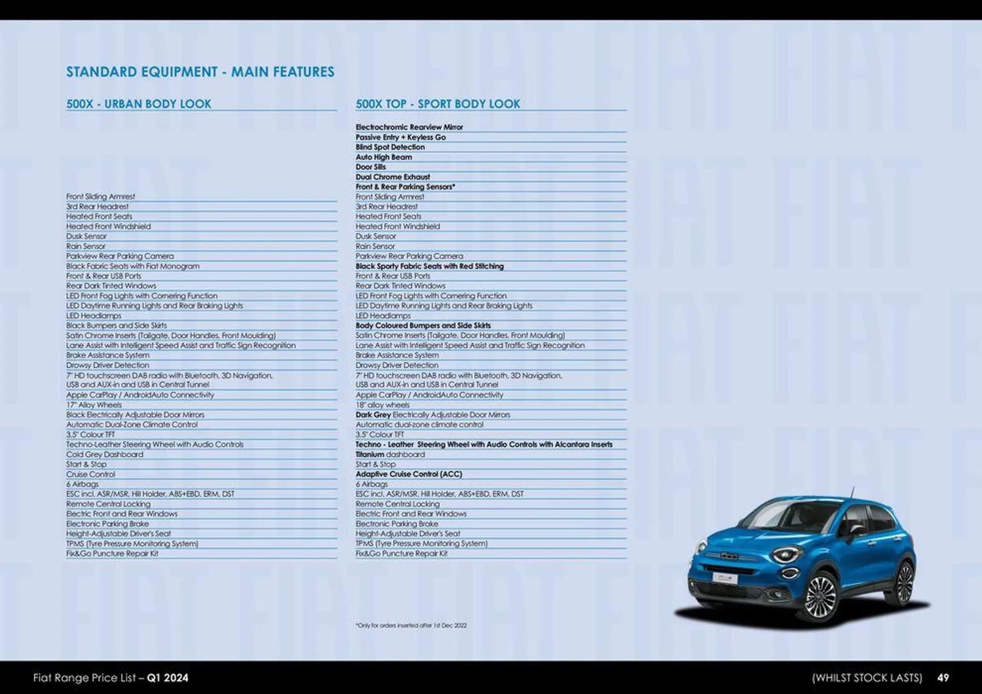 Fiat Range Price List – Q1 2024 van 26 maart tot 26 maart 2025 - folder pagina 49