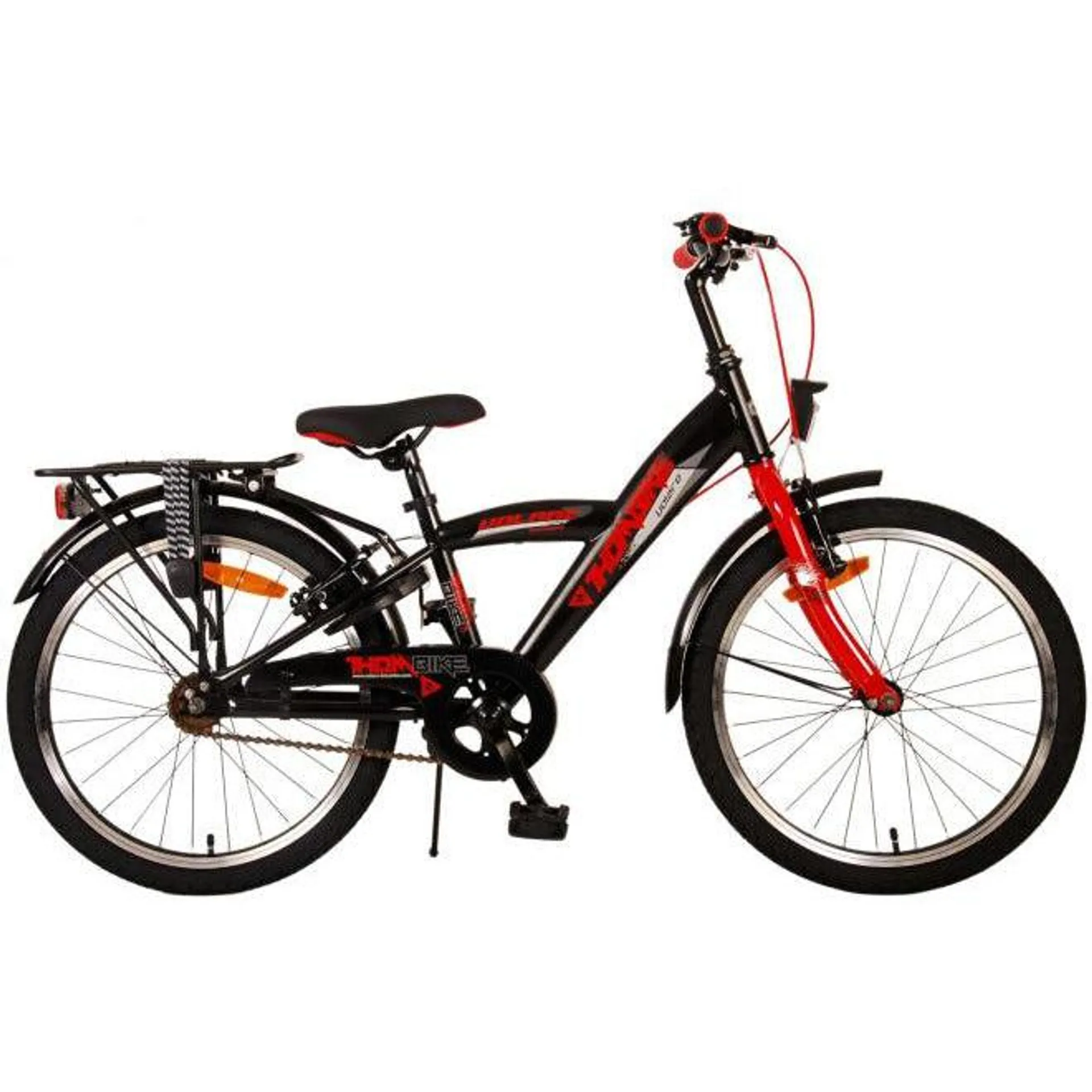 Volare Thombike Kinderfiets - Jongens - 20 inch - Zwart Rood - Twee Handremmen