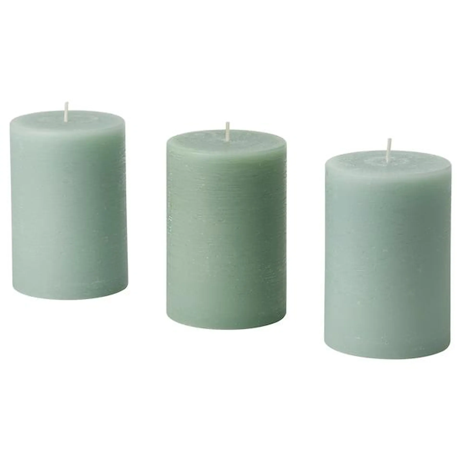 Scented pillar candle, Fresh grass/light green,