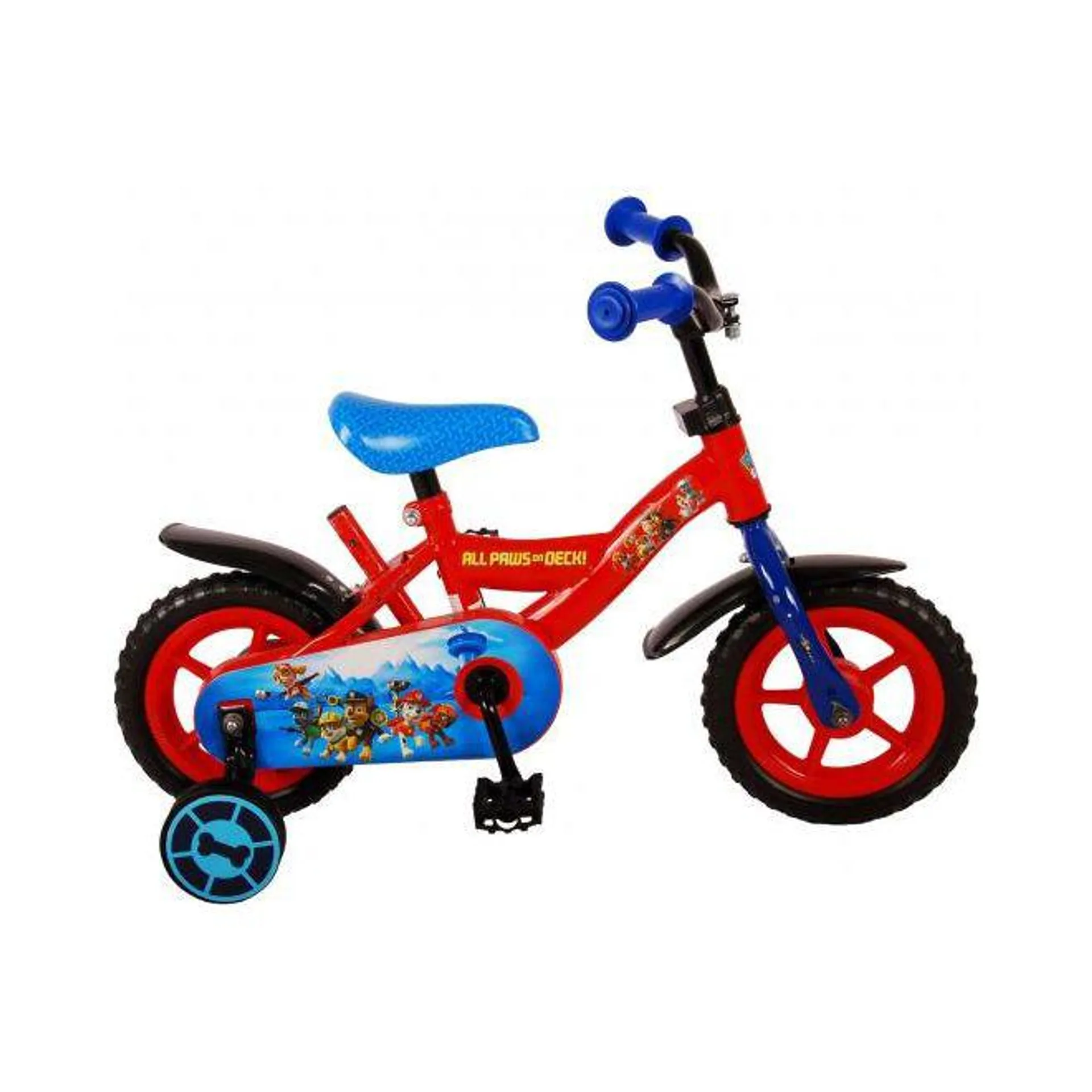 Paw Patrol Kinderfiets - Jongens - 10 inch - Rood Blauw - Doortrapper