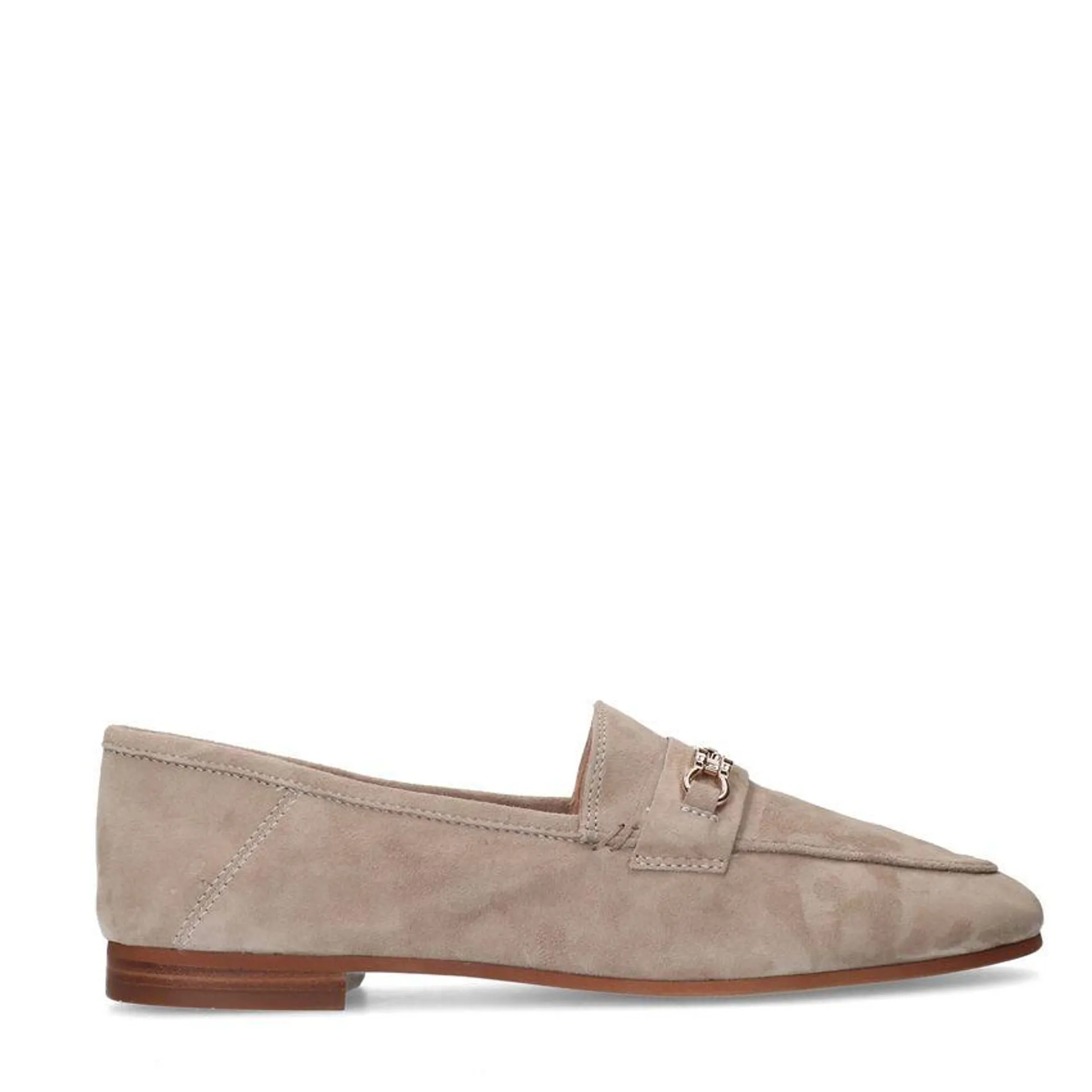 Taupe suède loafers