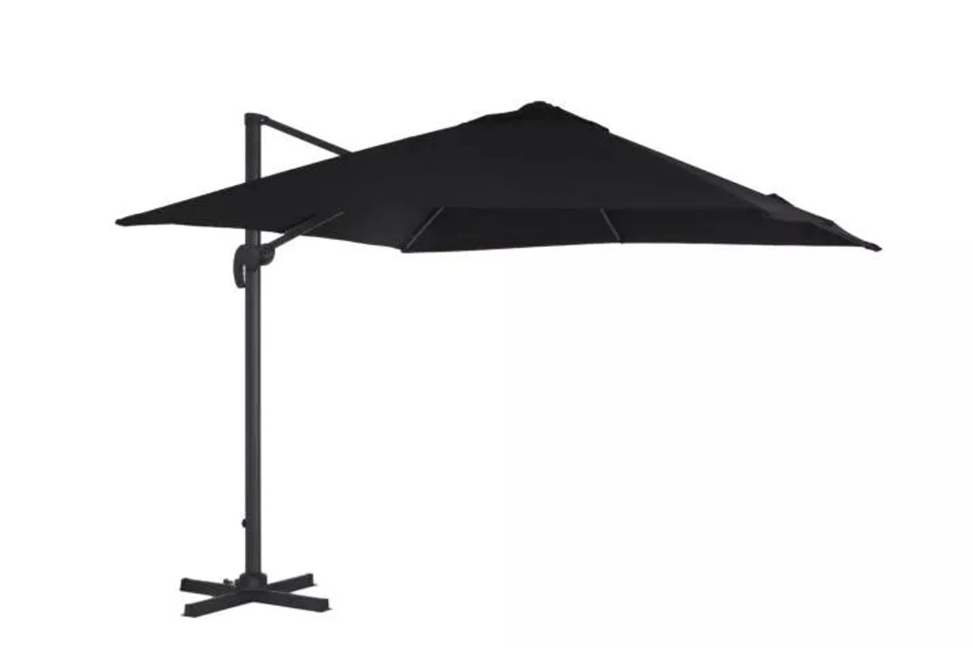 Zweefparasol Ekaterini 300x300cm zwart met beschermhoes