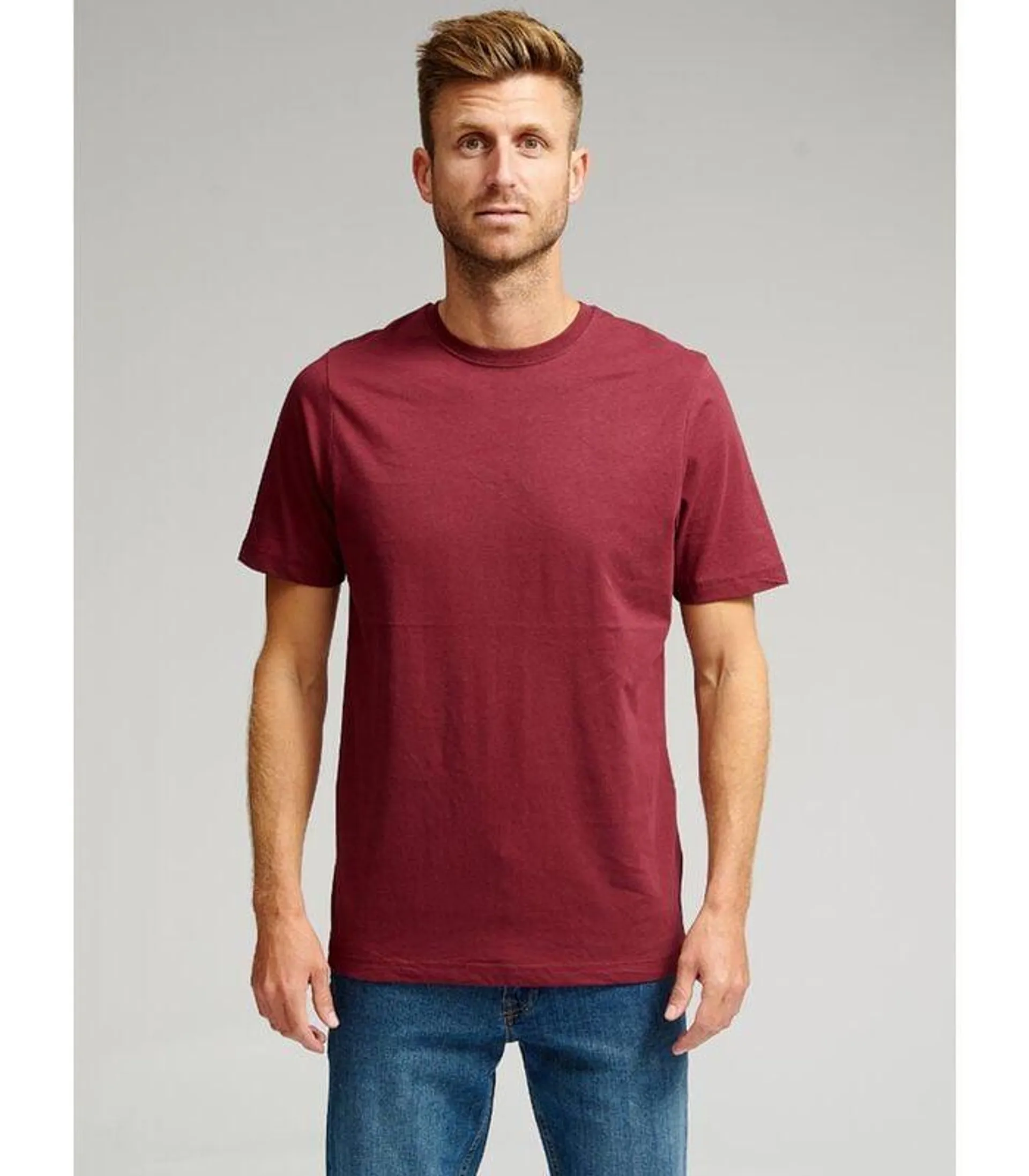 Biologisch Basic T-Shirt - Bordeaux