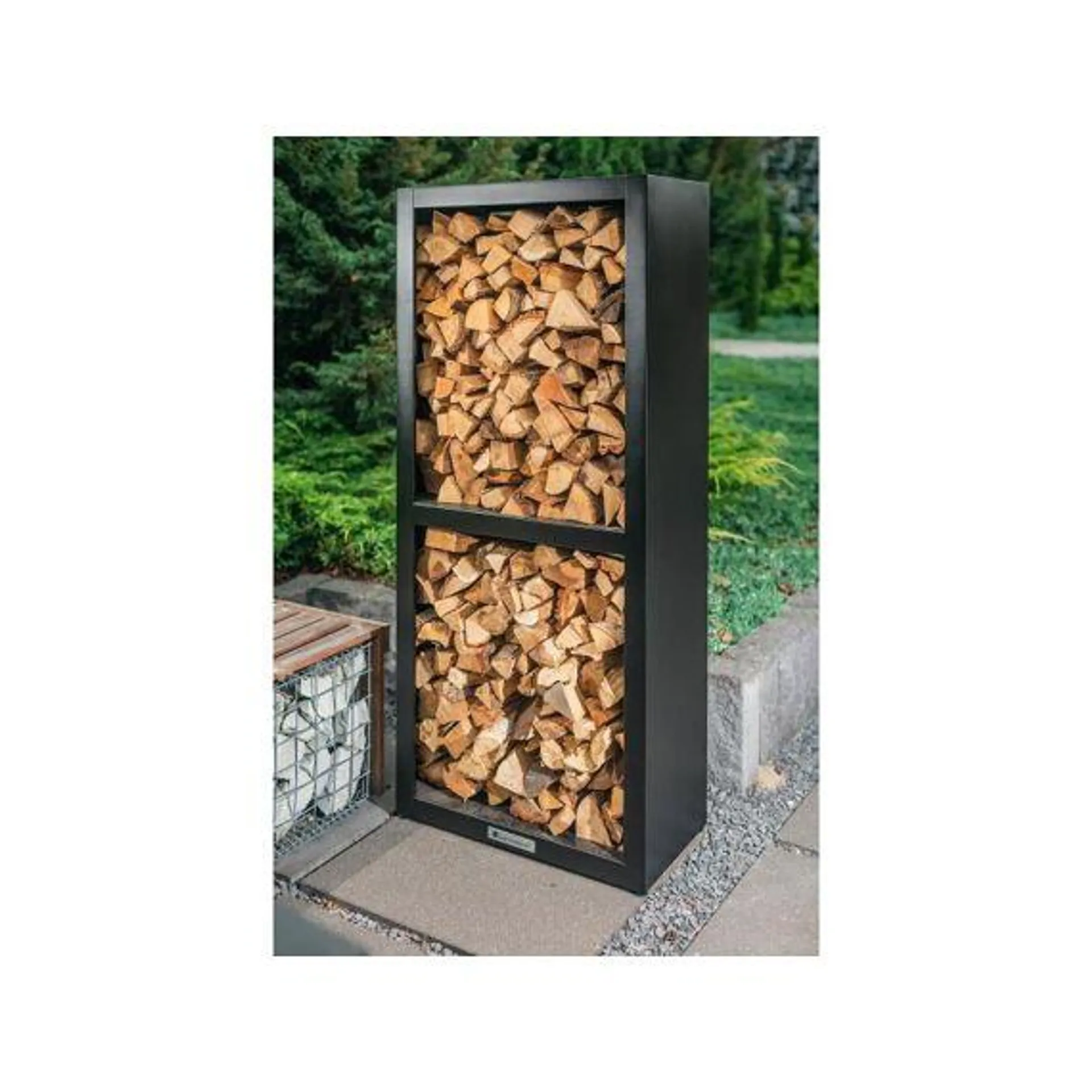 Quan Garden Art Quadro Basic Line Wood Storage 80X40Cm H180Cm Carbon Zwart