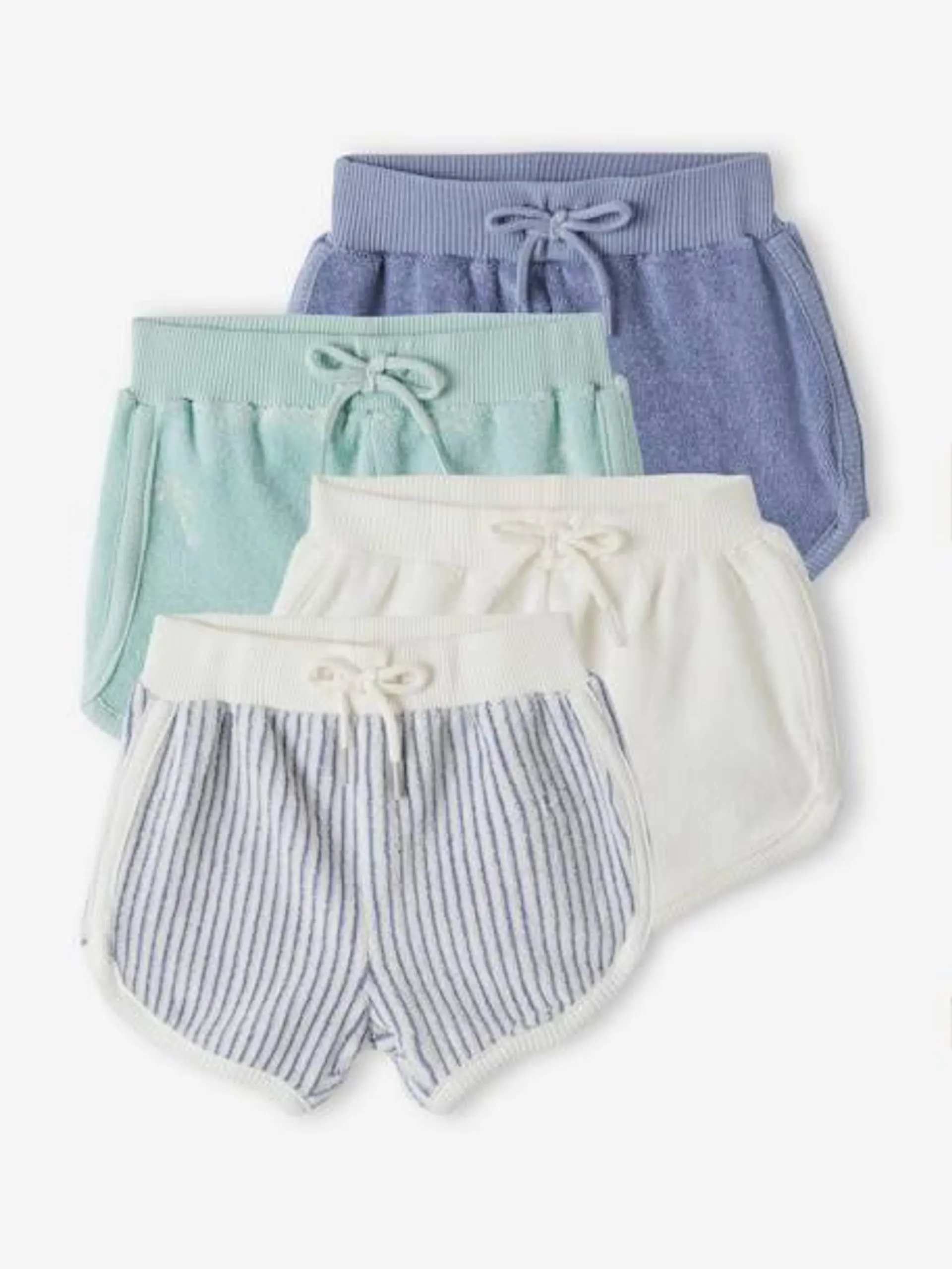 Lot de 4 shorts en éponge naissance