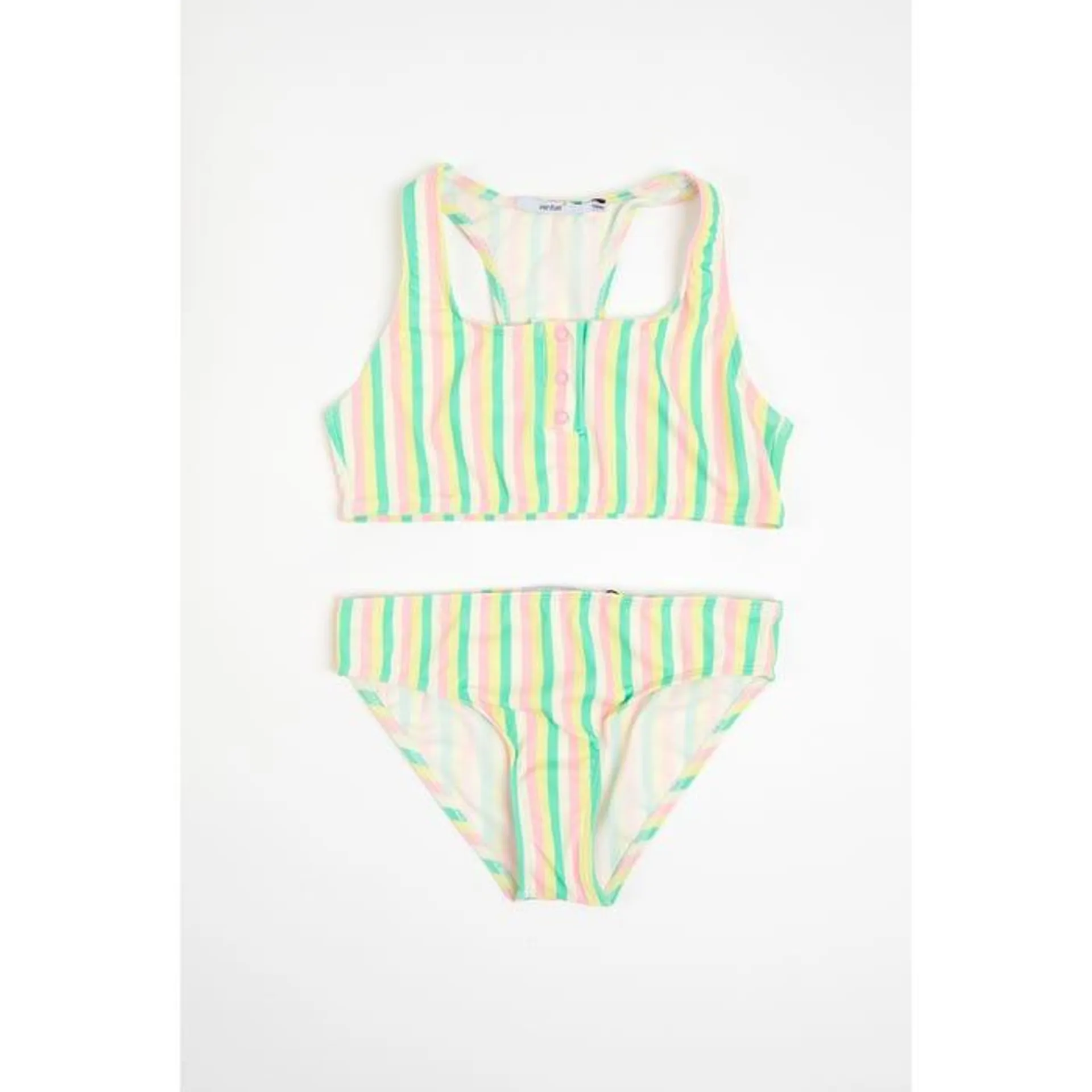 Kids bikini strepen rib