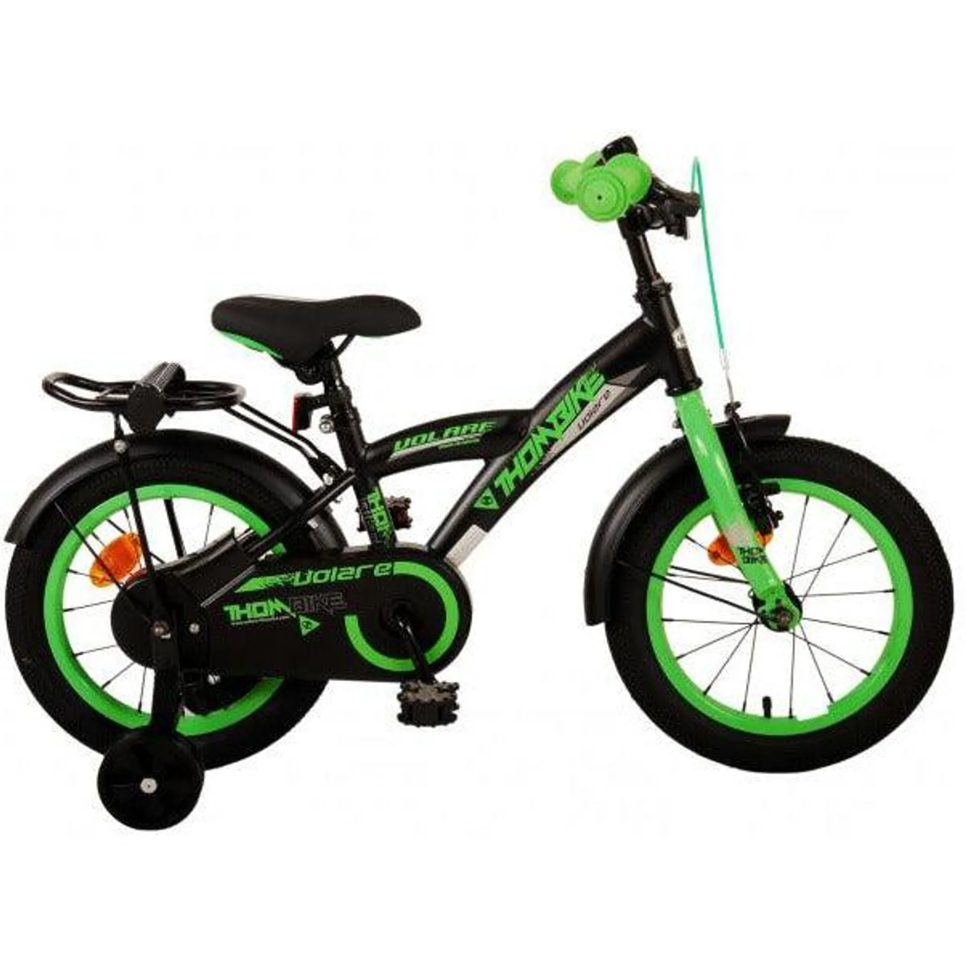 Volare Thombike Kinderfiets - Jongens - 14 inch - Zwart Groen