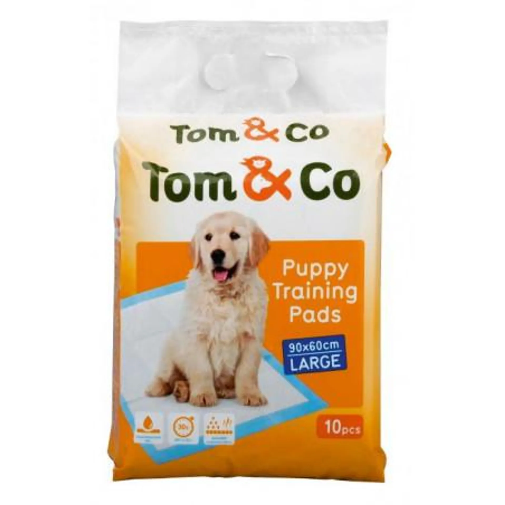 Tom&Co Puppy Training Pads 10Pcs Large 90X60Cm