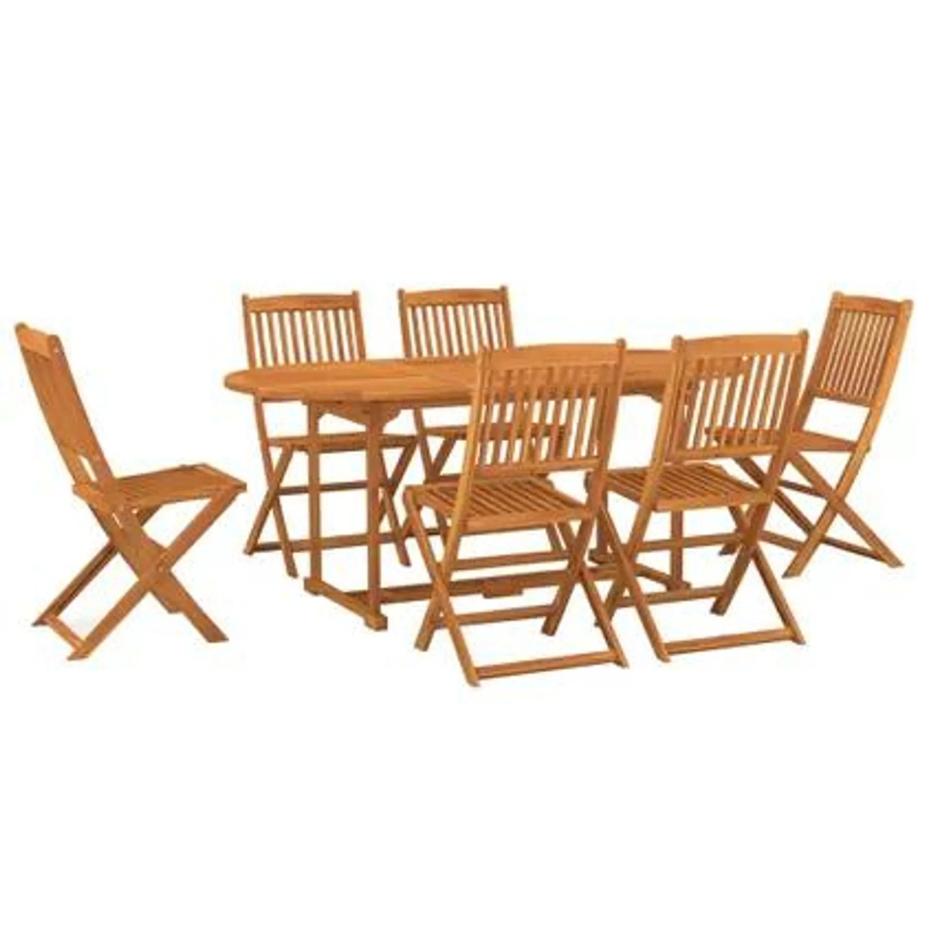 vidaXL Ensemble à manger de jardin 7 pcs bois d'acacia massif