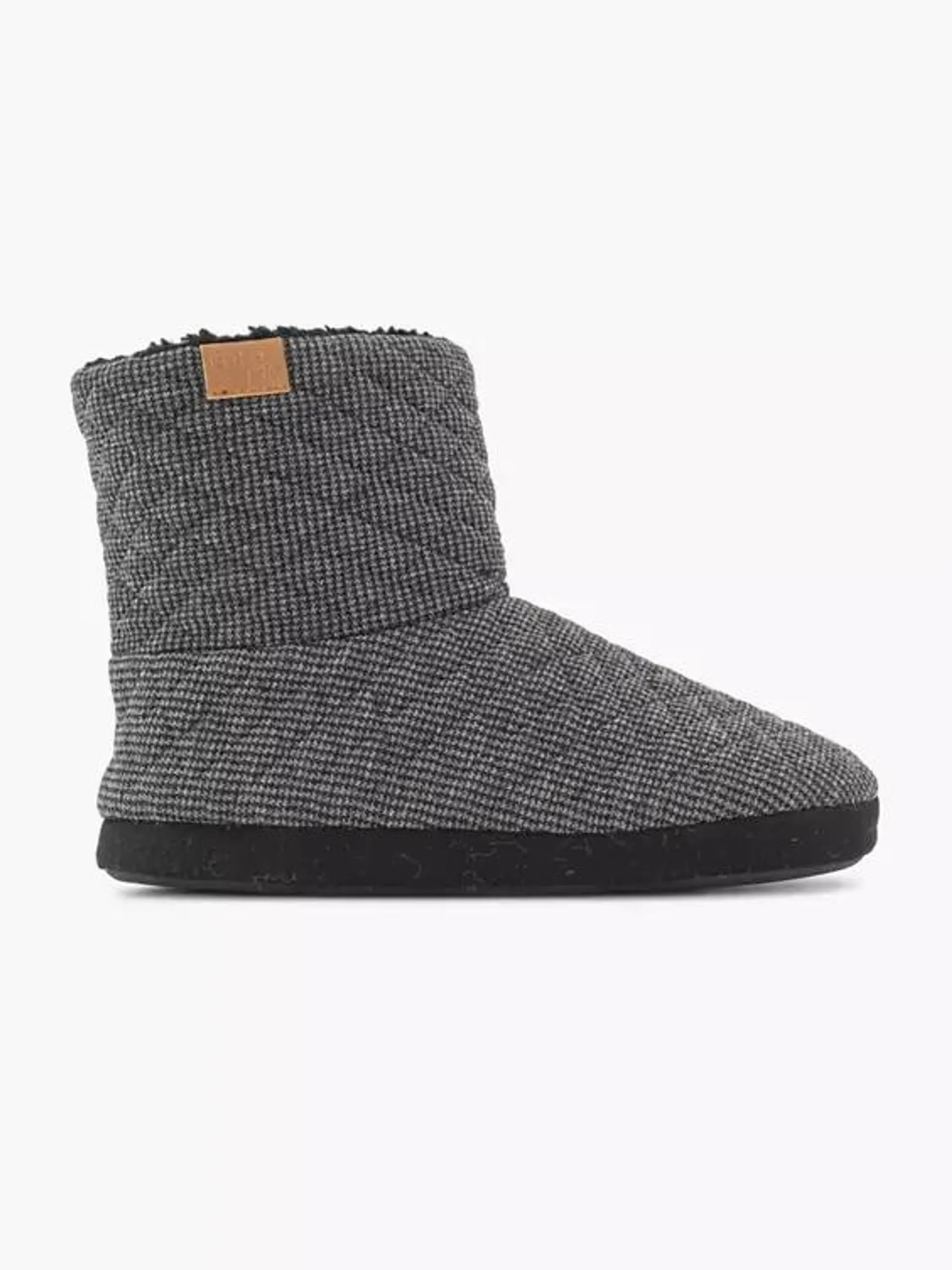 Zwarte hoge pantoffel