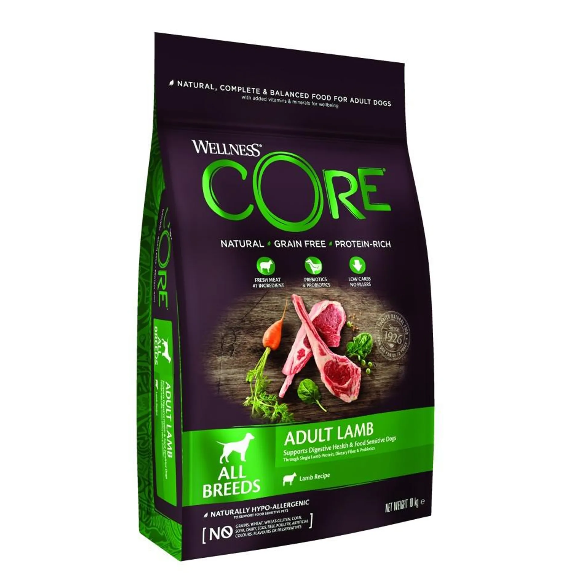 Wellness Core dry dog adult lamb 10kg