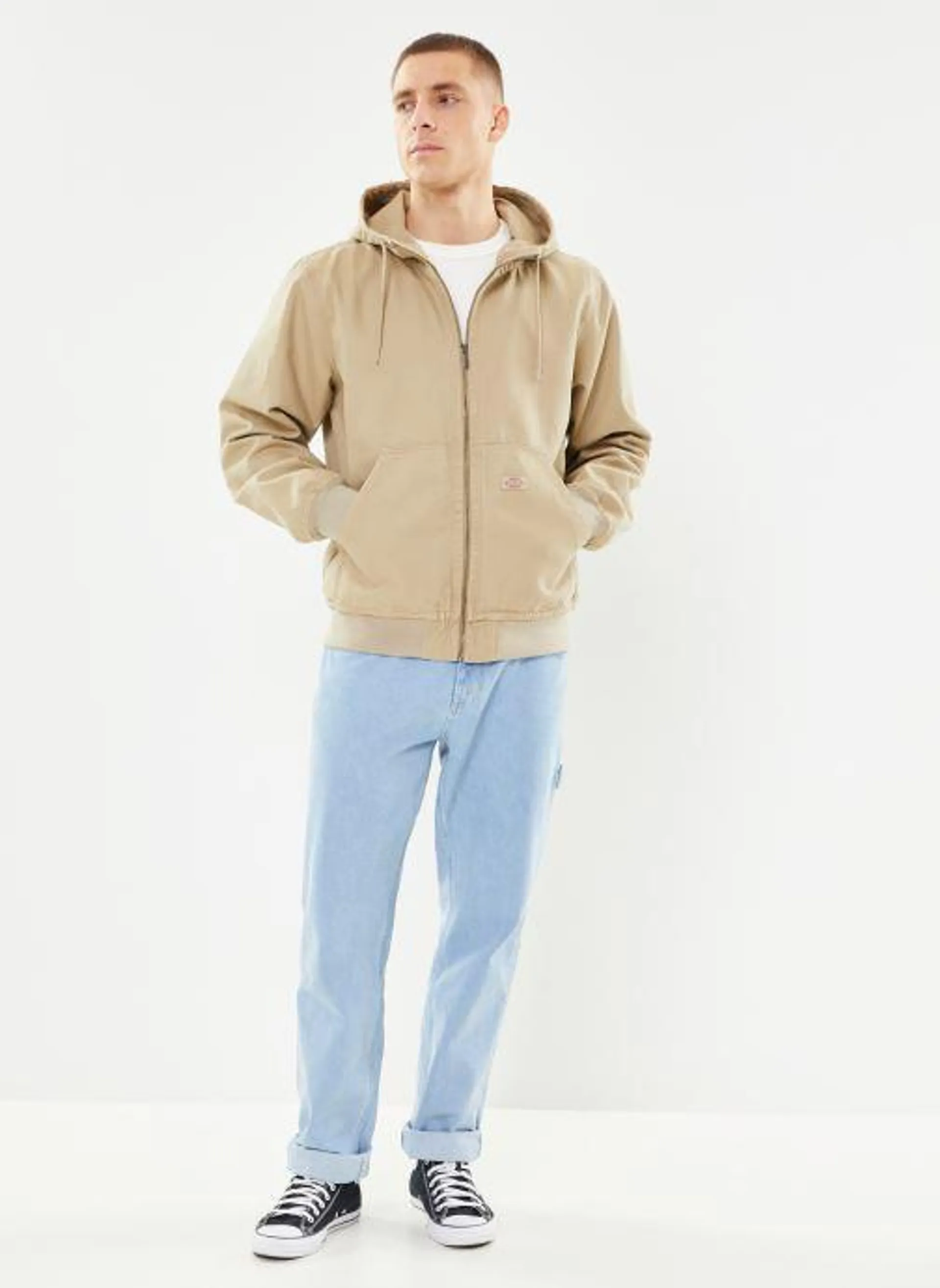 Duck Canvas Hooded Unlined Jacket - Beige