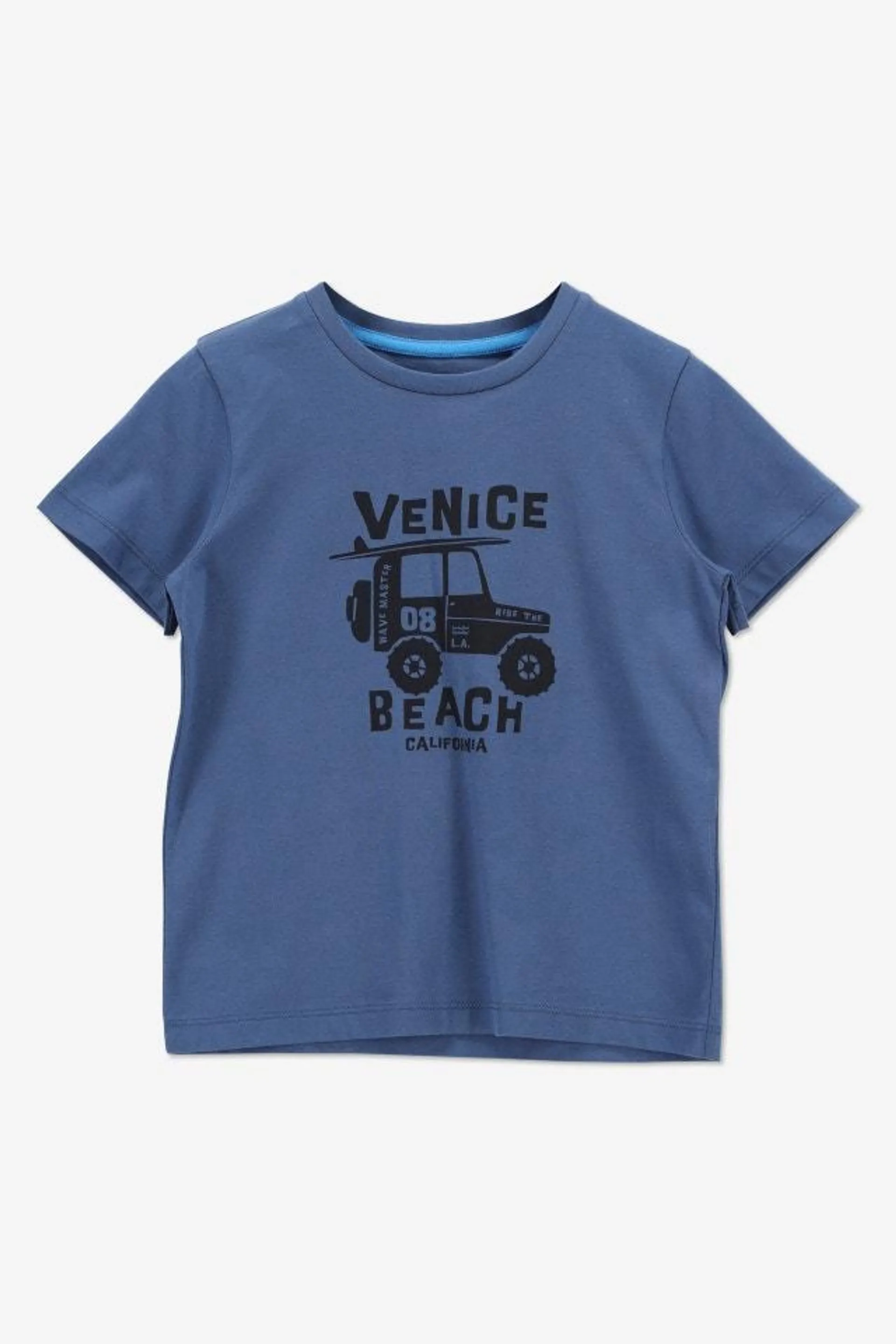 Blauw T-shirt "Venice beach"