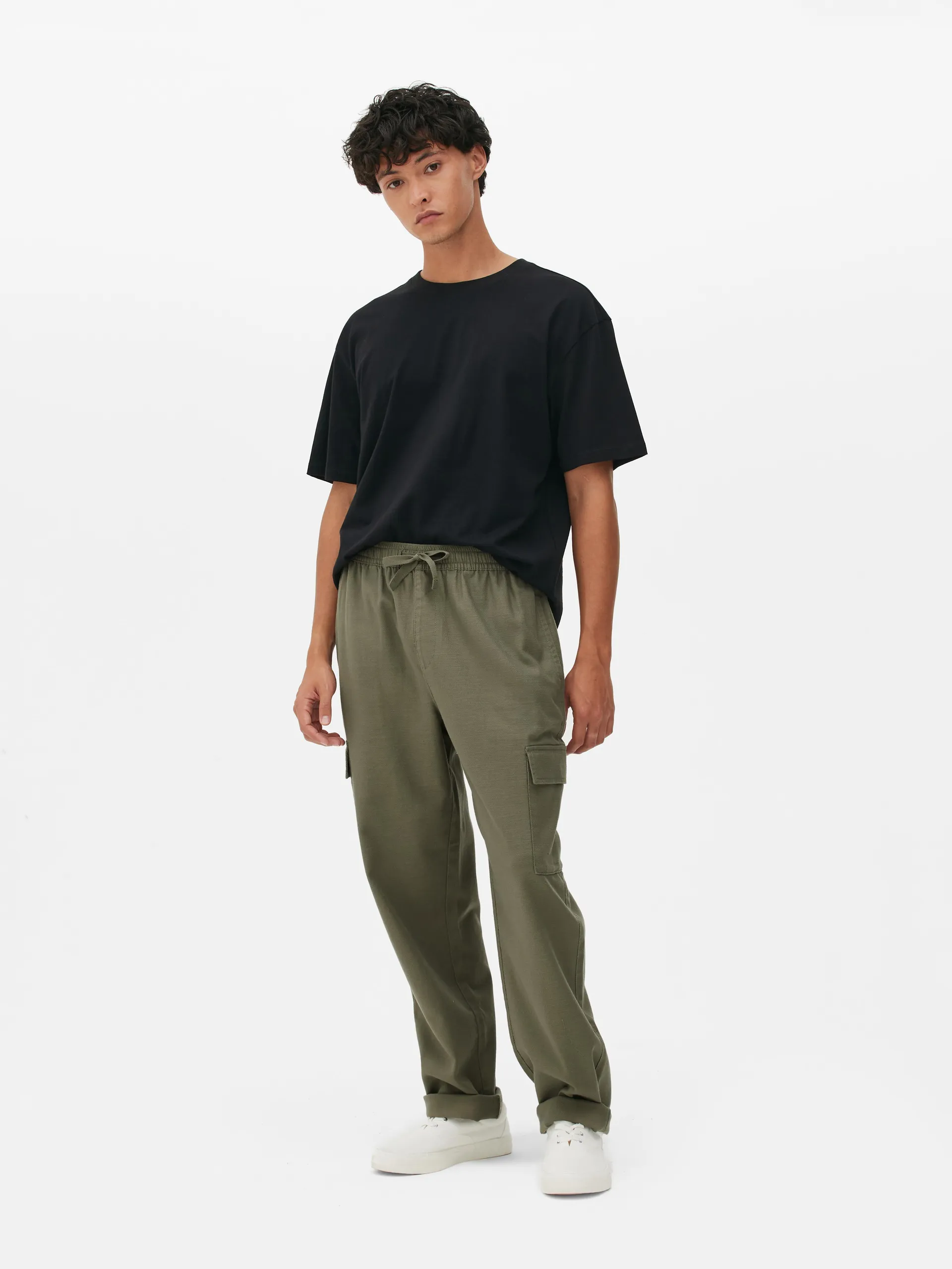 Drawstring Waistband Cargo Trousers