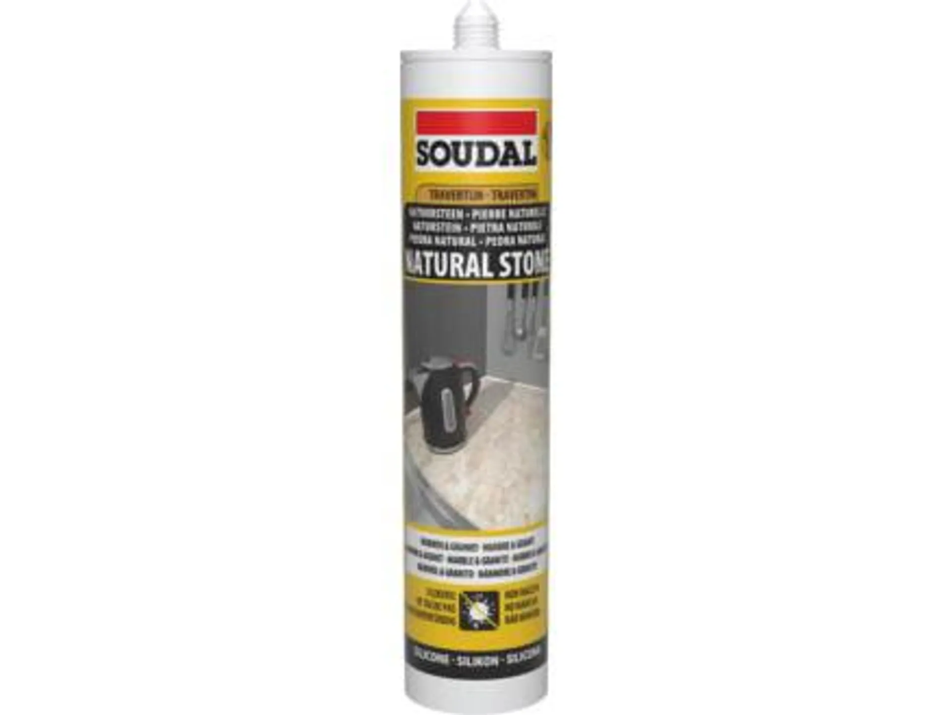 Soudal siliconenkit natuursteen 300ml travertin