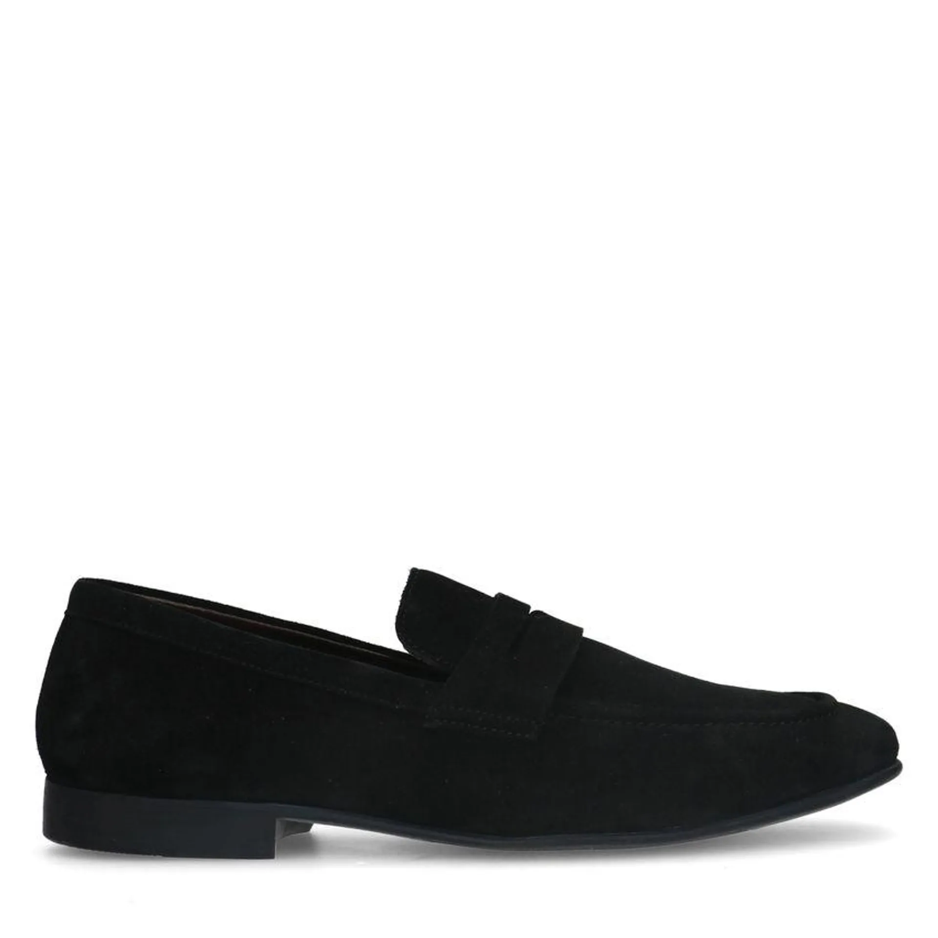 Zwarte suède loafers