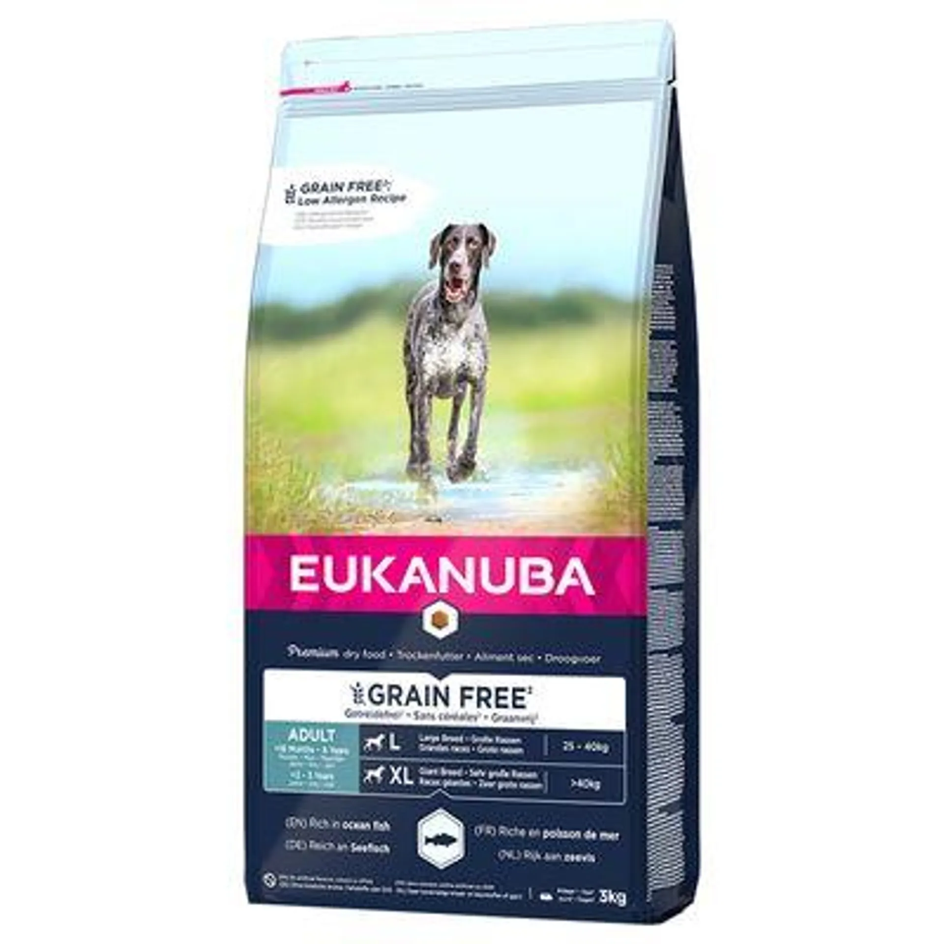 Croquettes Eukanuba Grain Free Adult 3 kg pour chien : 10 % de remise !