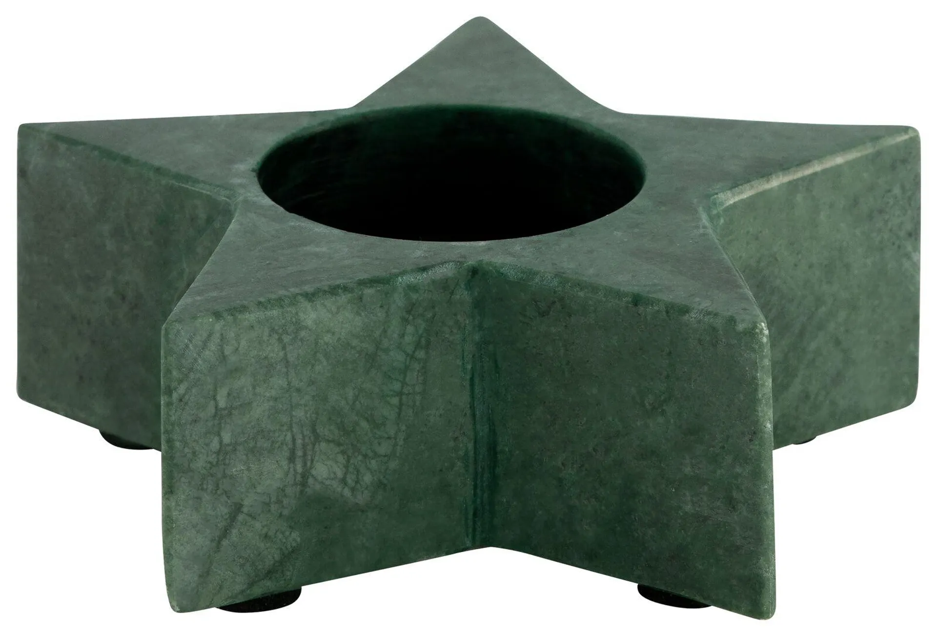 sfeerlichthouder marmer ster 10 cm groen