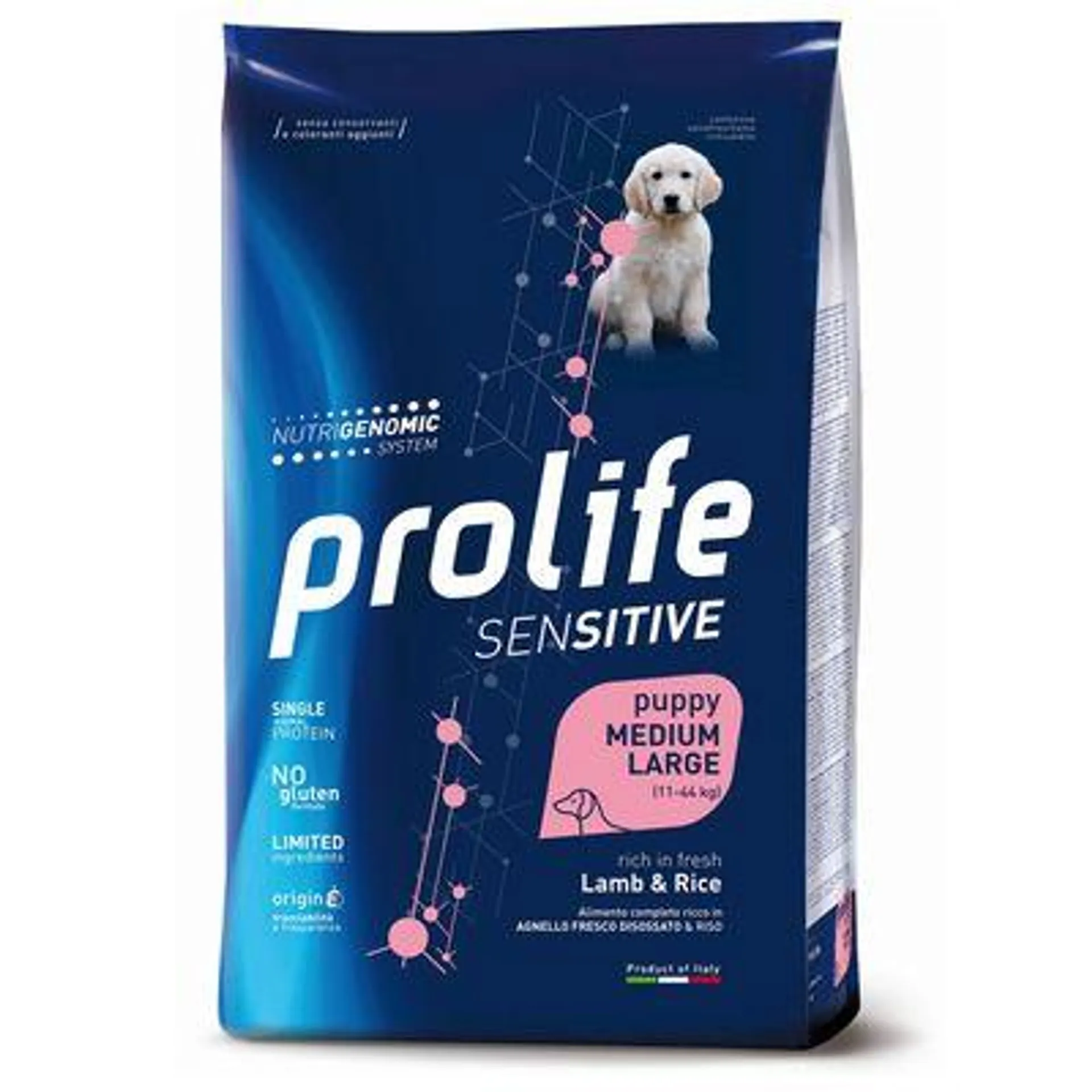 Prolife Sensitive Puppy Medium/Large Agneau et Riz pour chien