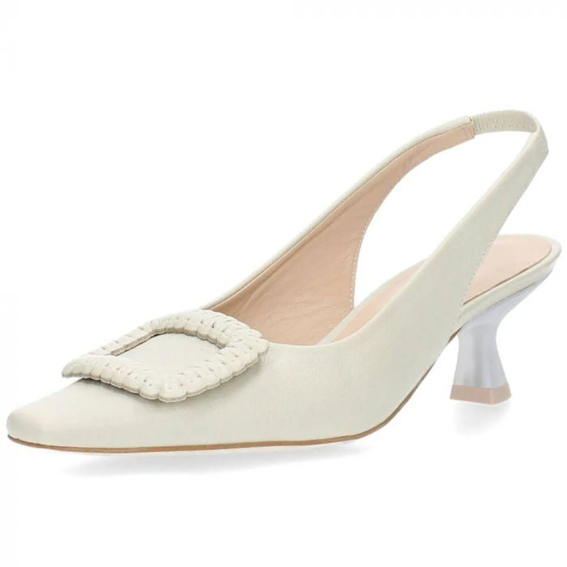 Beige slingbacks