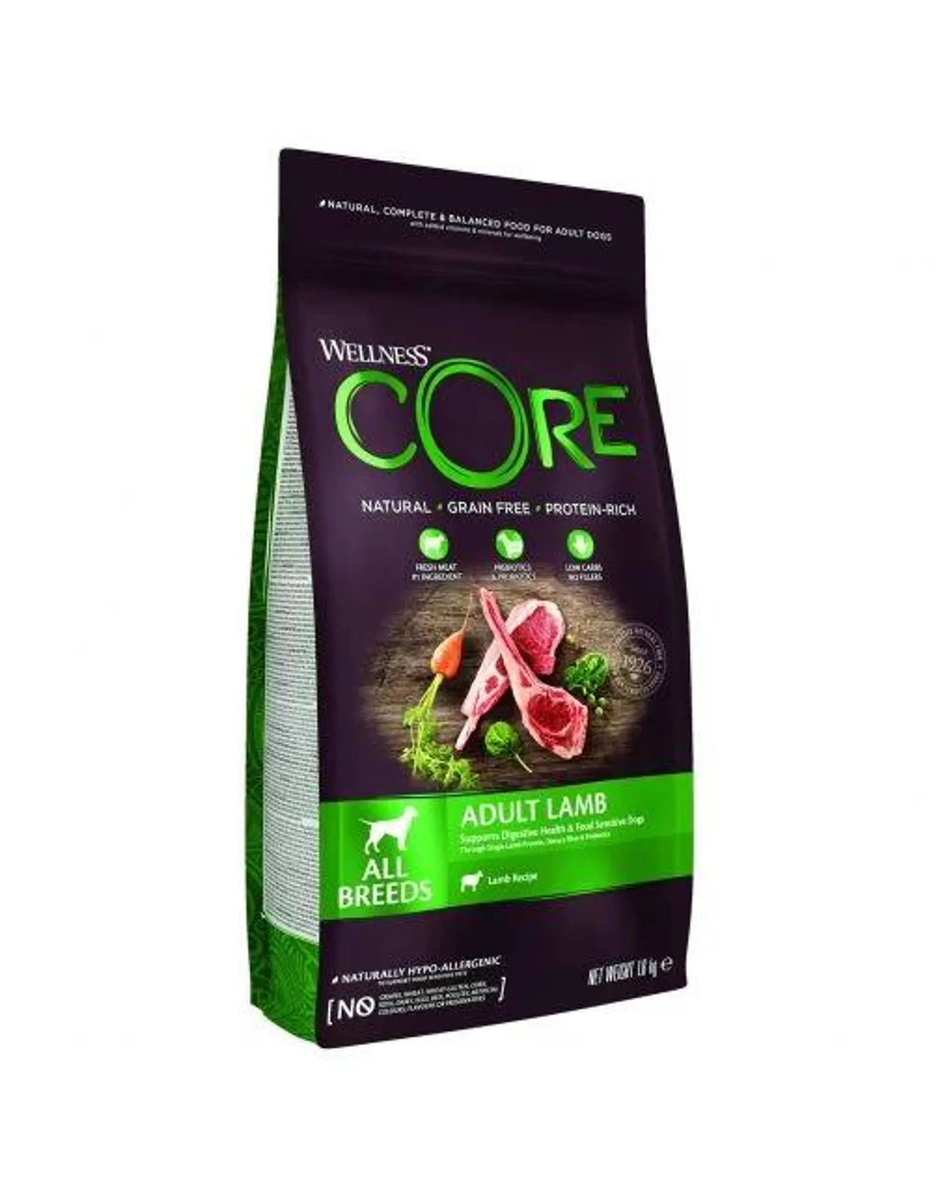 Wellness Core Grain Free Dog Adult Lam - Hondenvoer