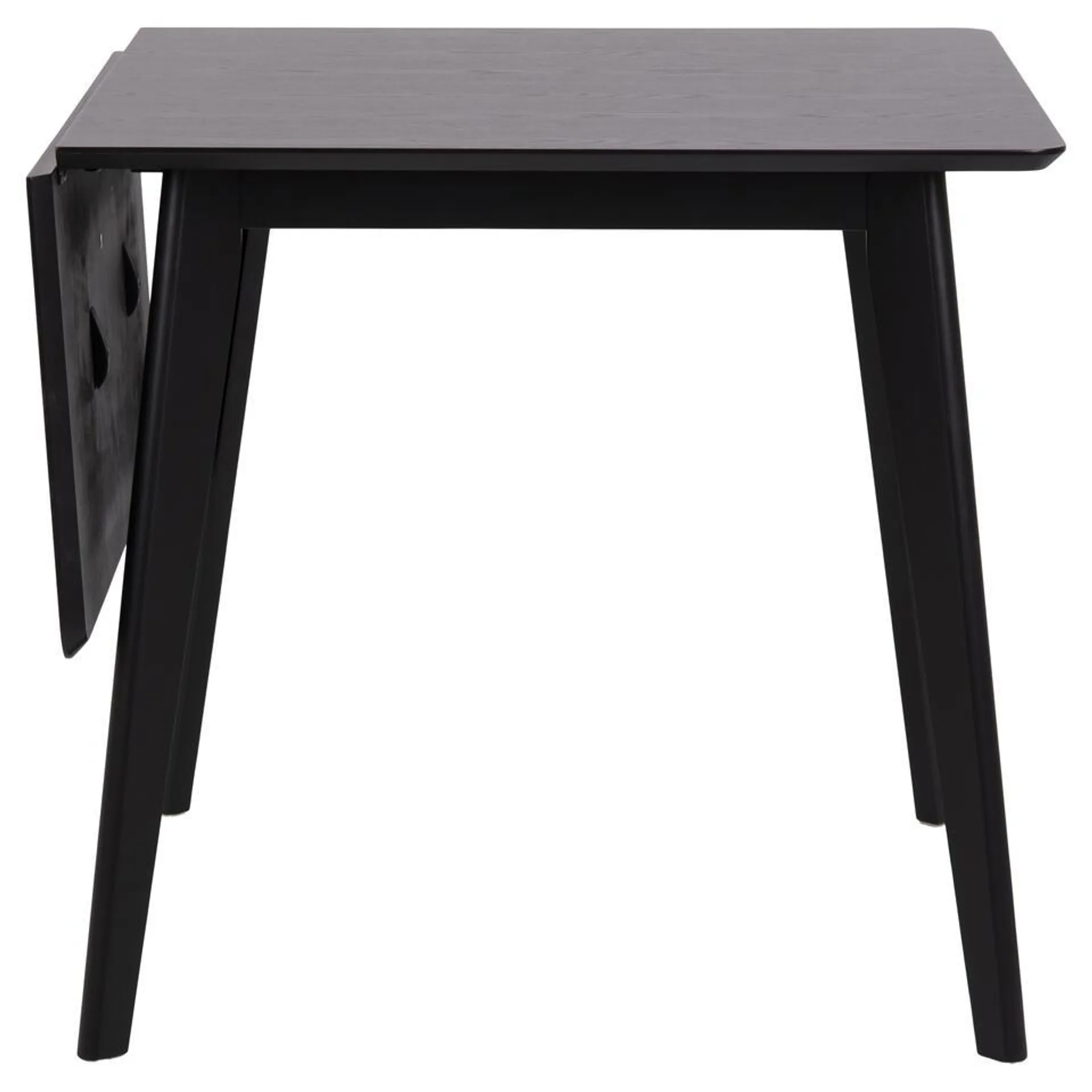 Hioshop Roxy eetkamertafel incl. 1 extra bord 40cm zwart.