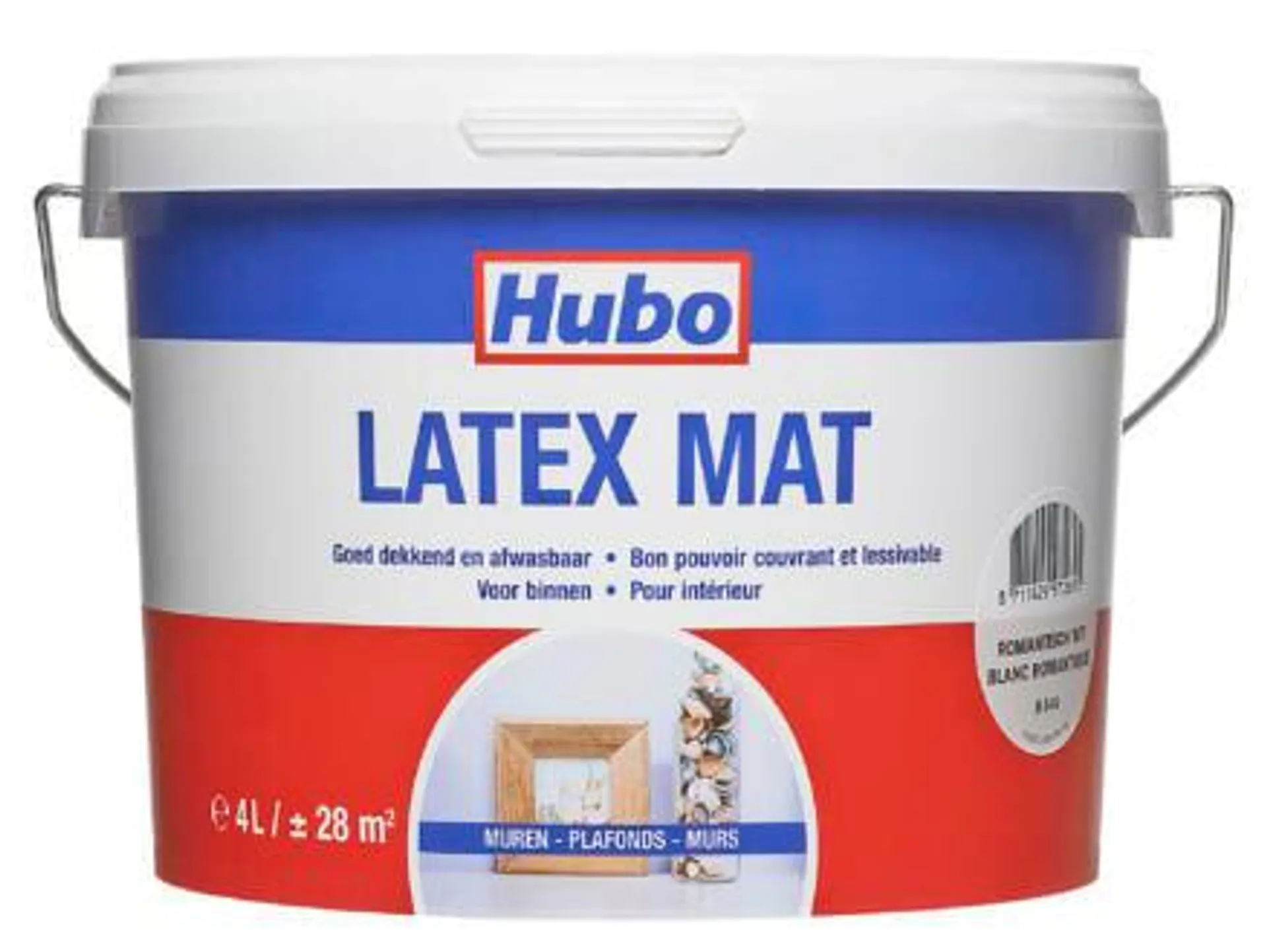 Hubo muurverf latex mat 4l romantisch wit