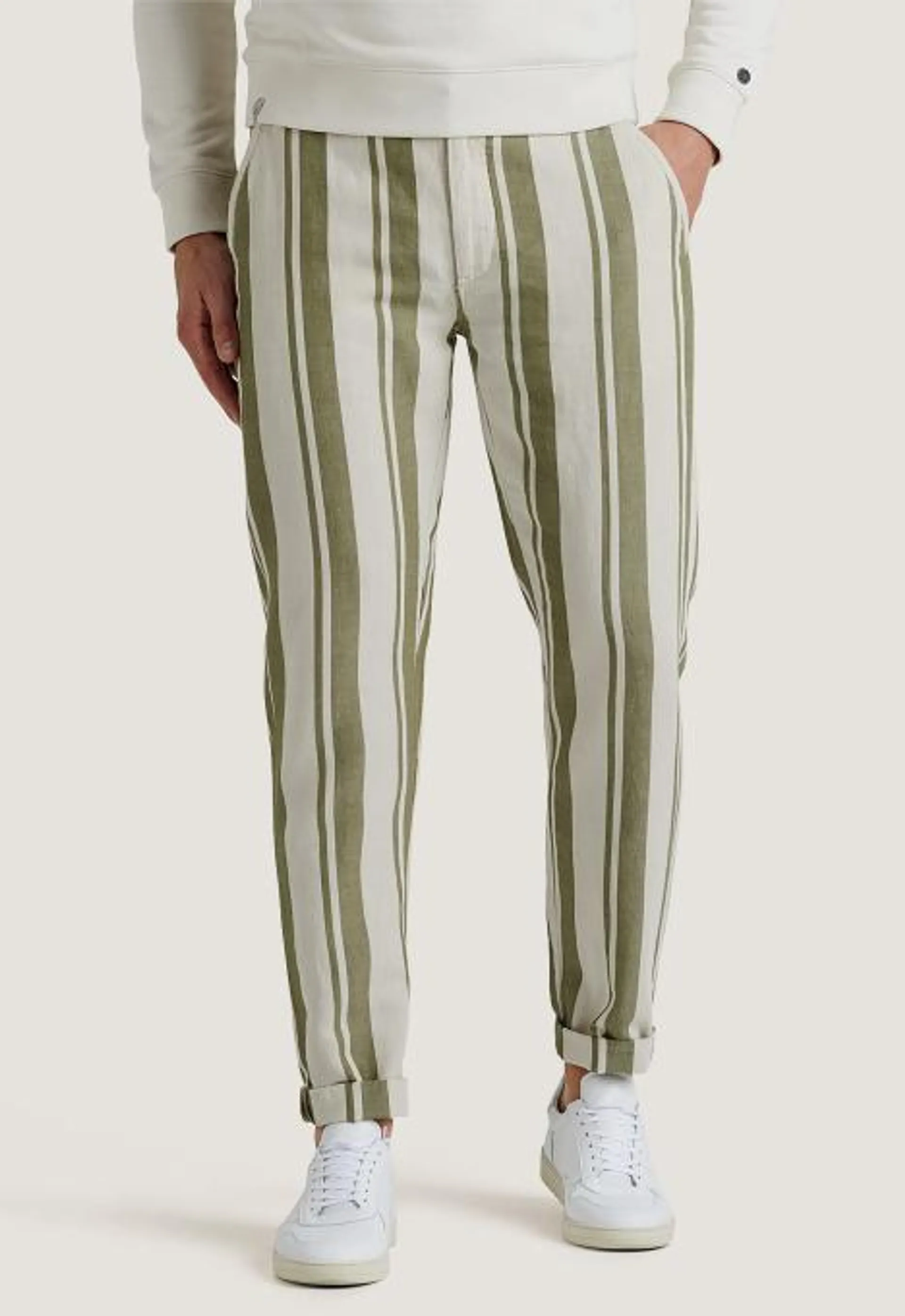 Linen Stripe Chino