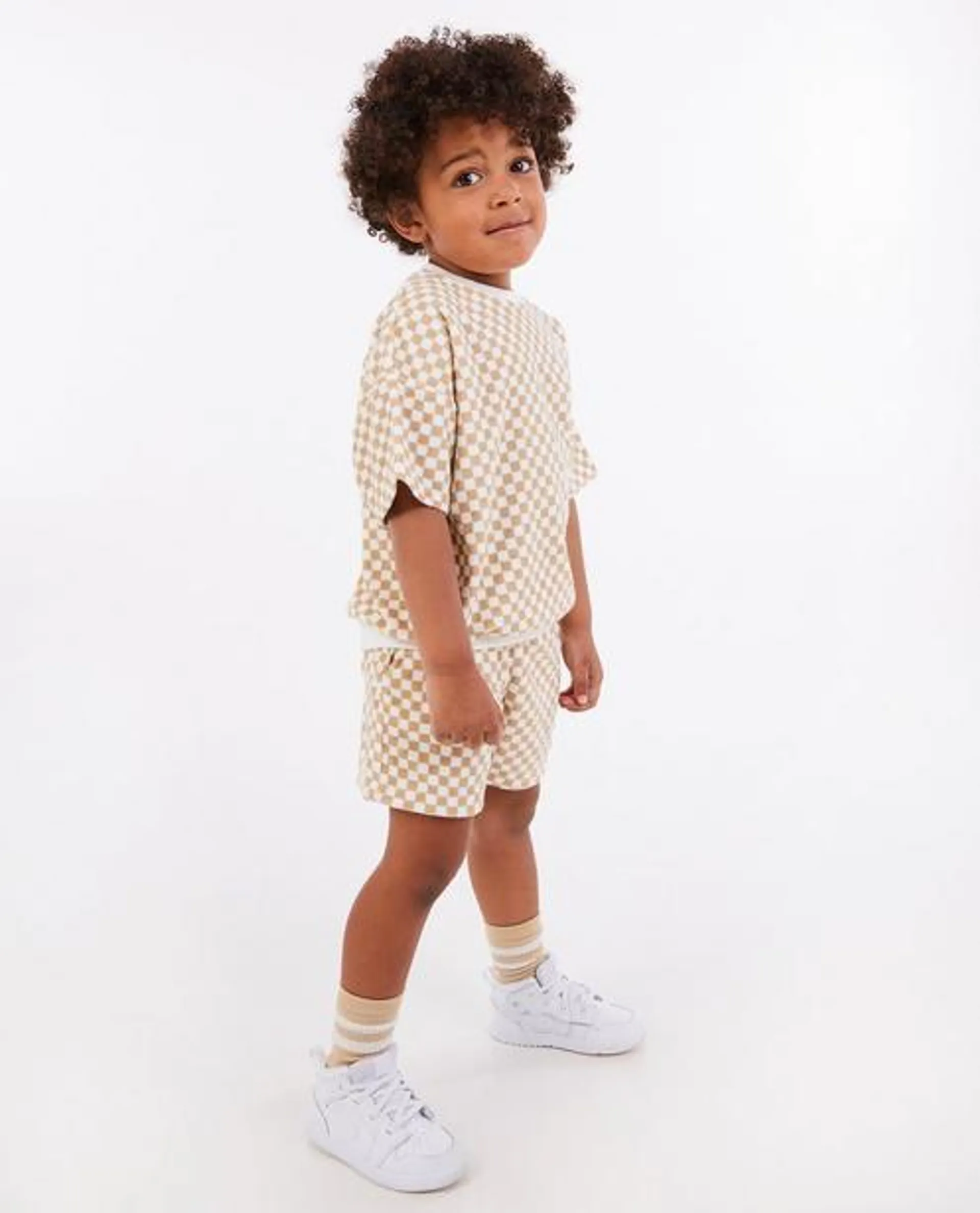 Unisex short van badstof, 3-8 jaar