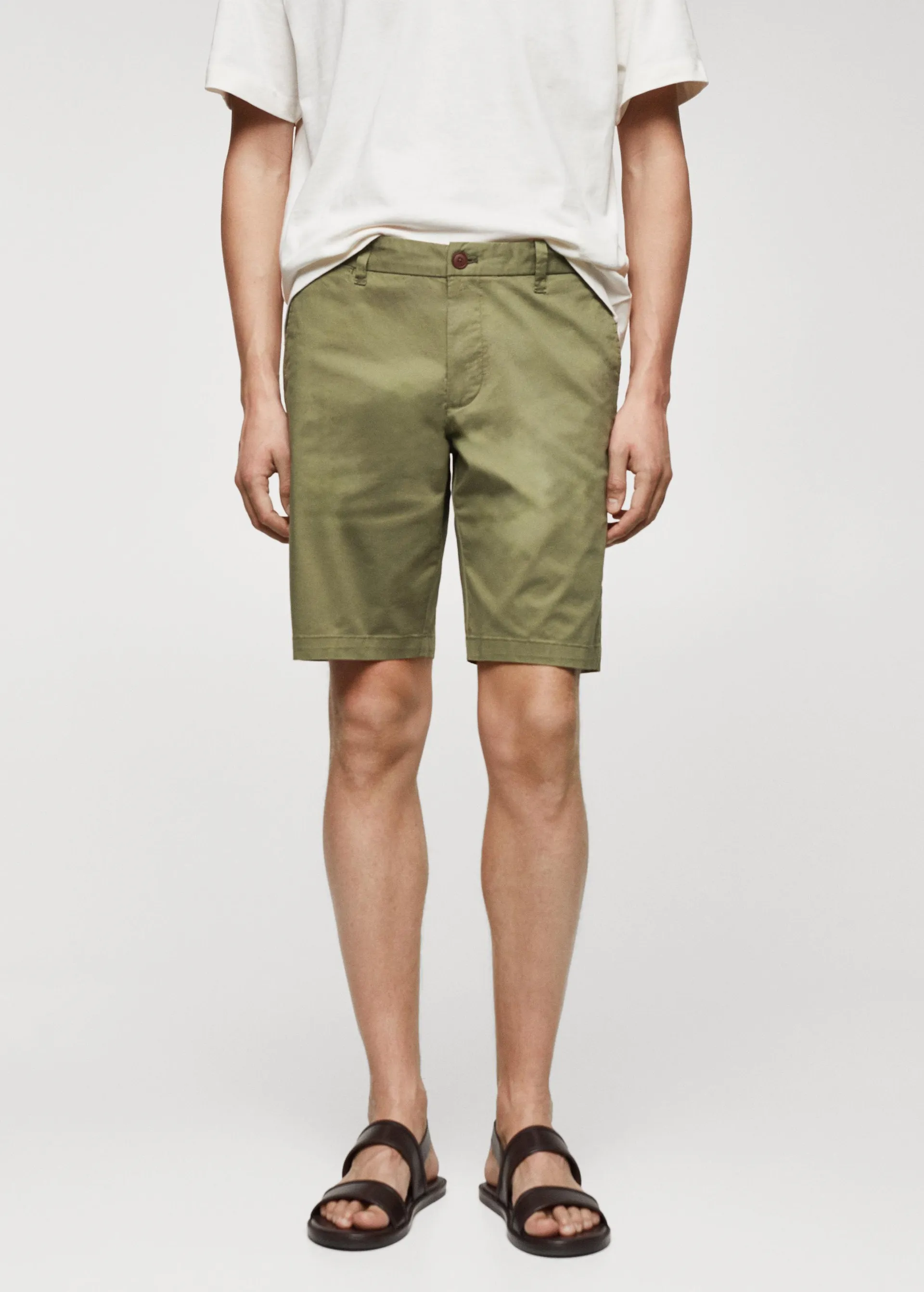 Bermudas slim fit chino algodón