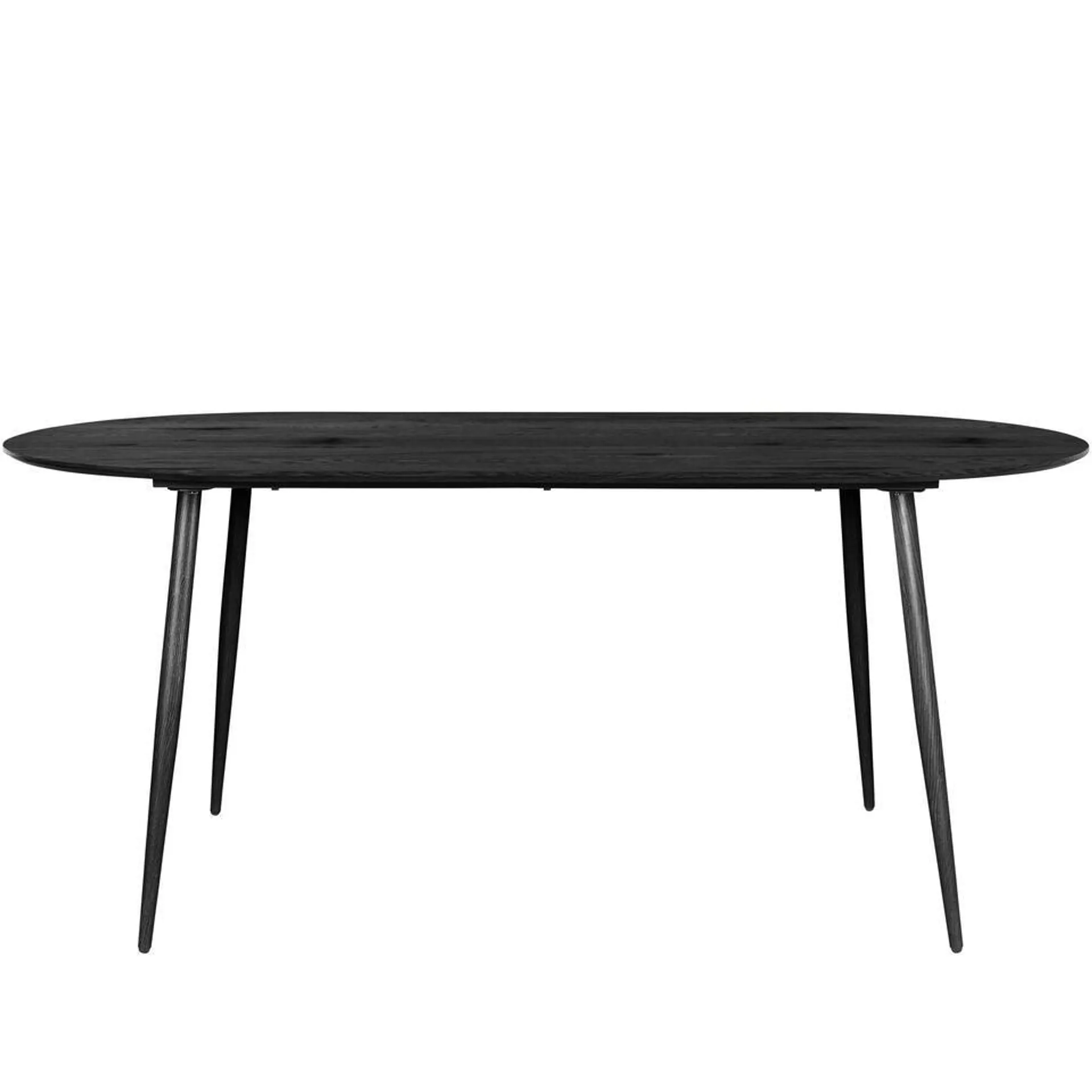 Monza - Ovale eettafel 180x90 cm, 8 zitplaatsen zwart MDF