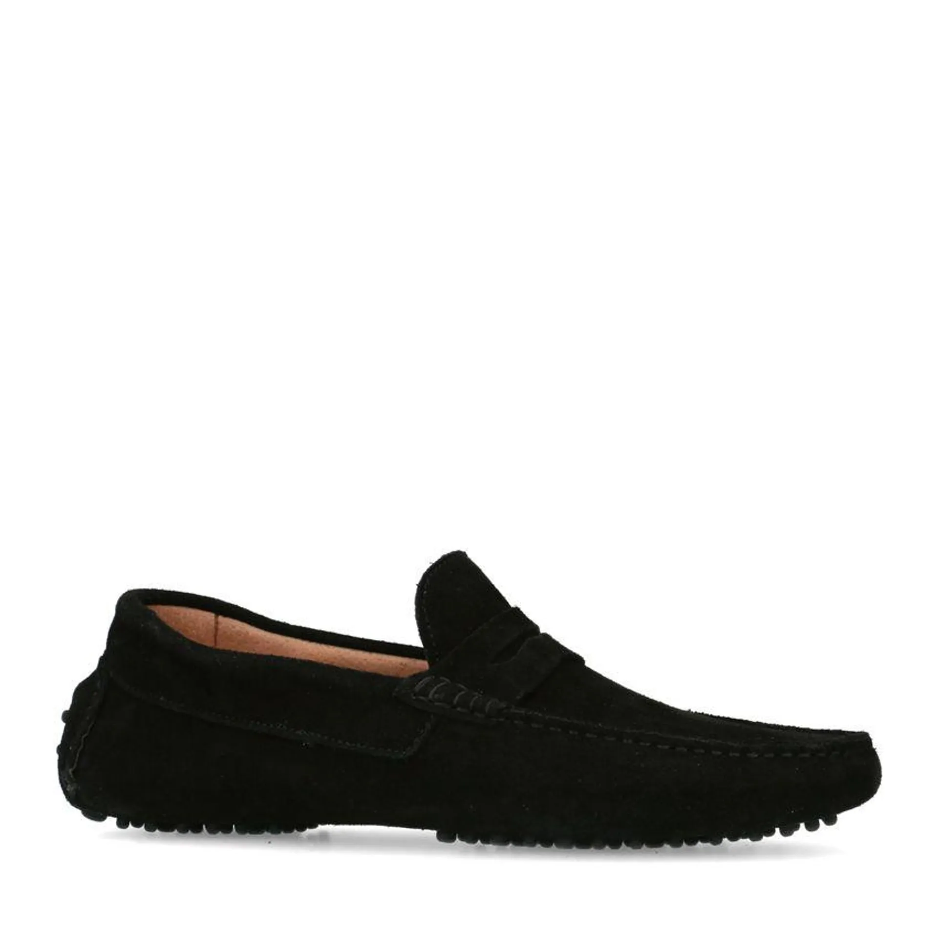 Zwarte suède loafers