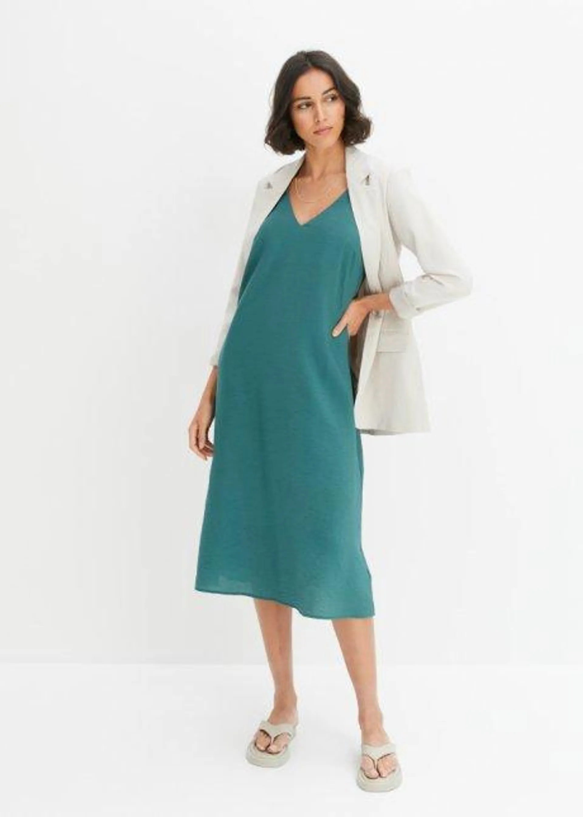 Robe débardeur en viscose majoritaire