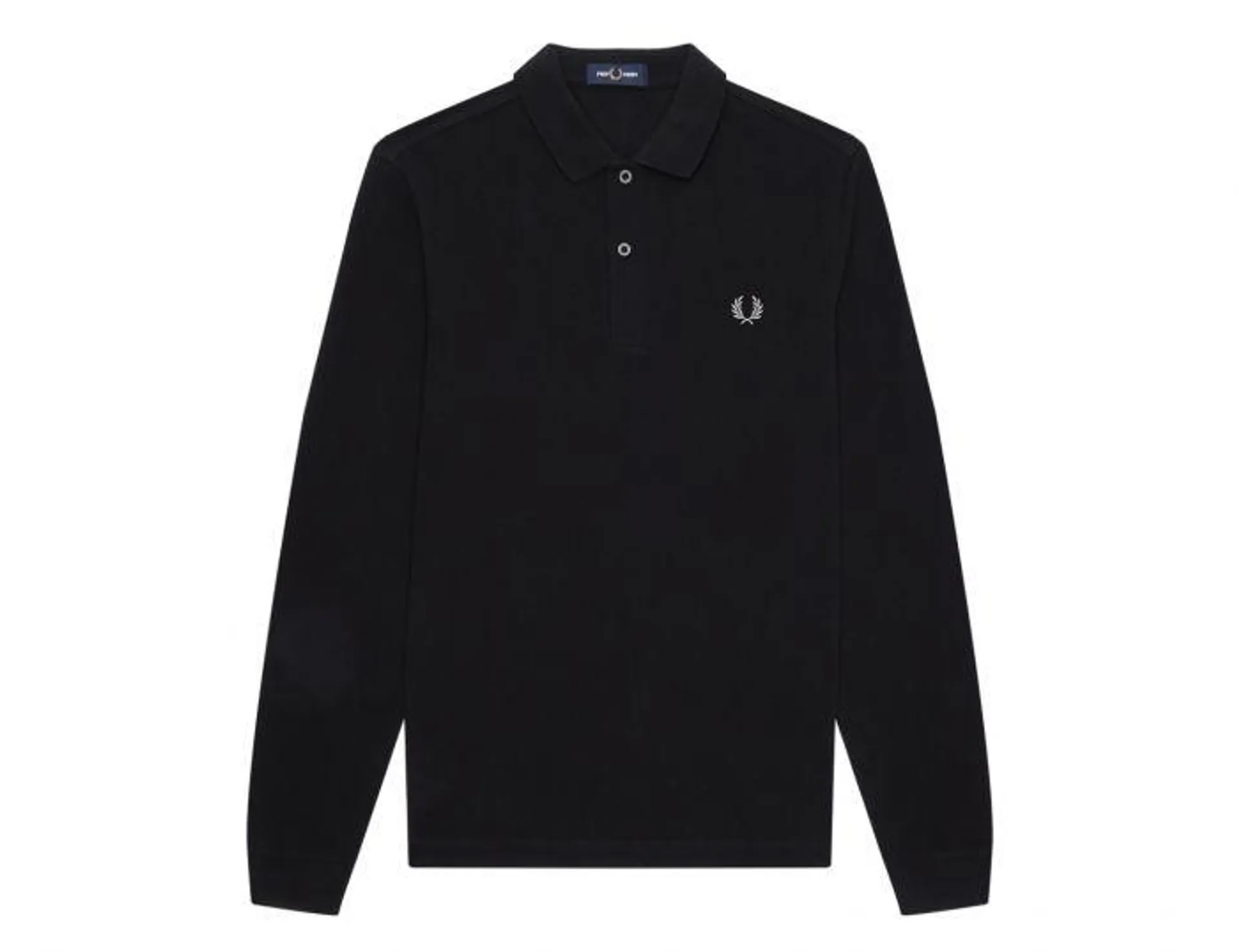 Fred Perry - Longsleeve Plain Shirt - Zwarte Longsleeve