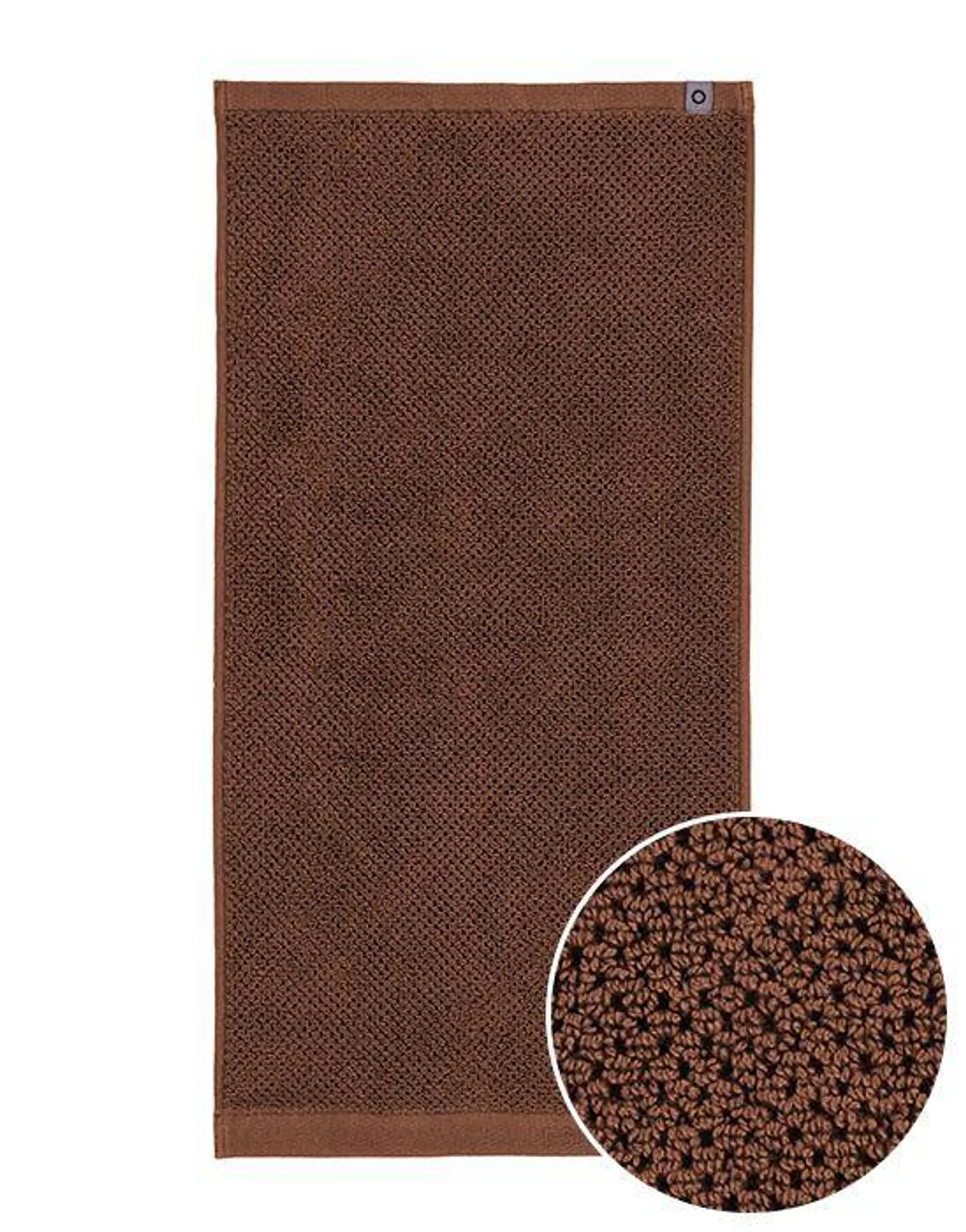 ESSENZA Connect Organic Uni Leather brown Handdoek 50 x 100 cm