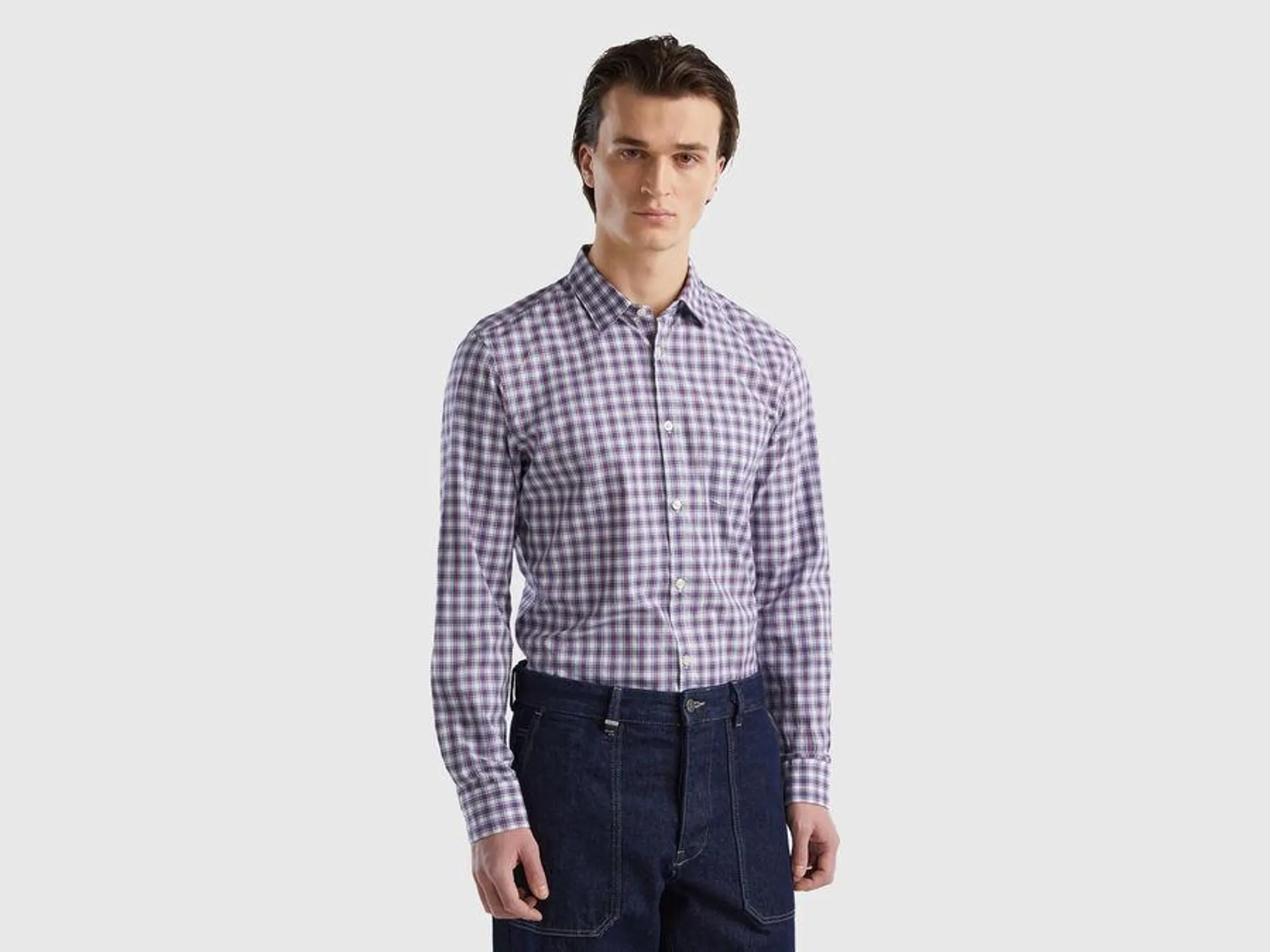 Slim fit check shirt