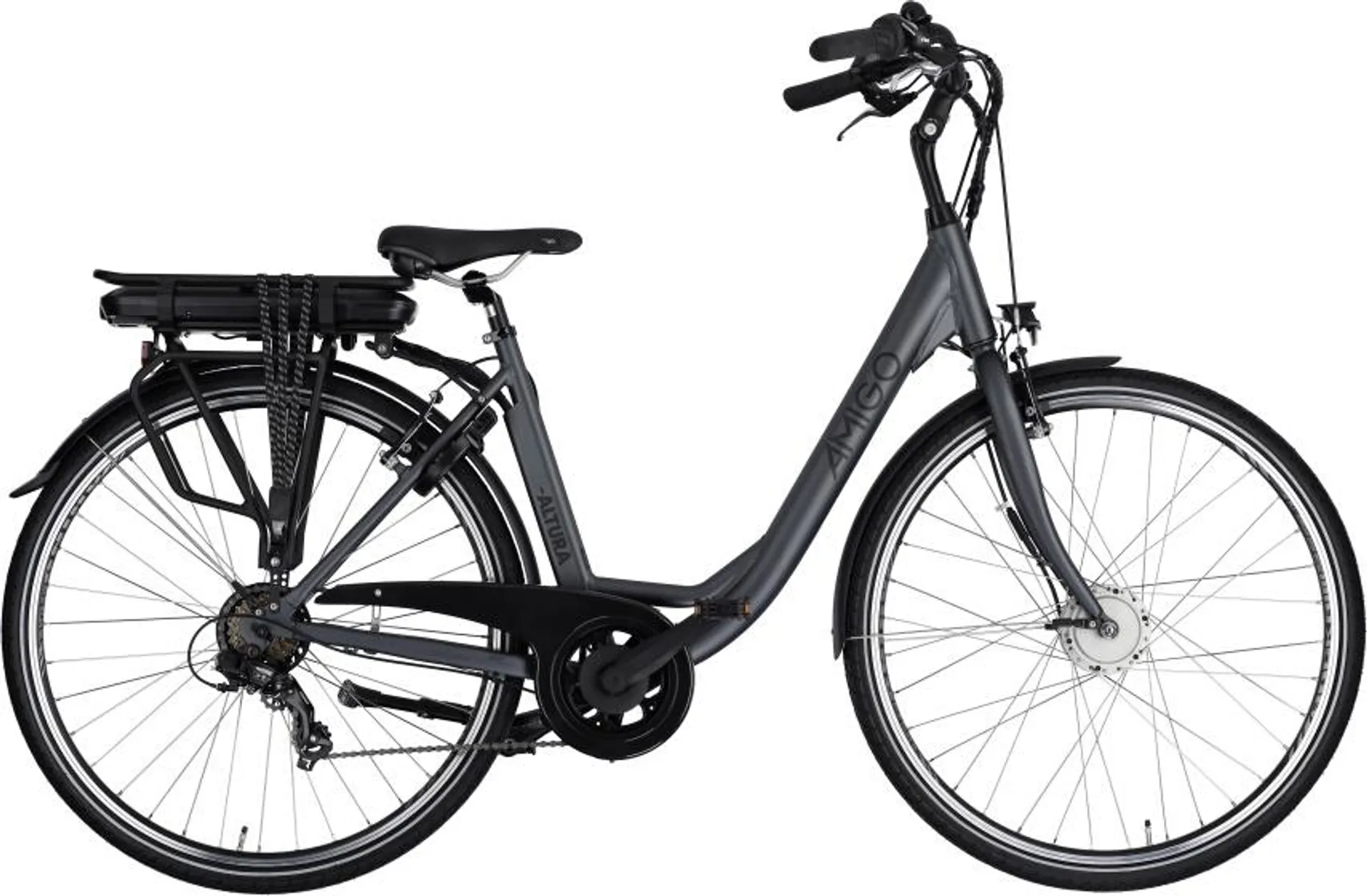 AMIGO E-Altura D1 28 Inch Dames 7V V-Brakes Matgrijs