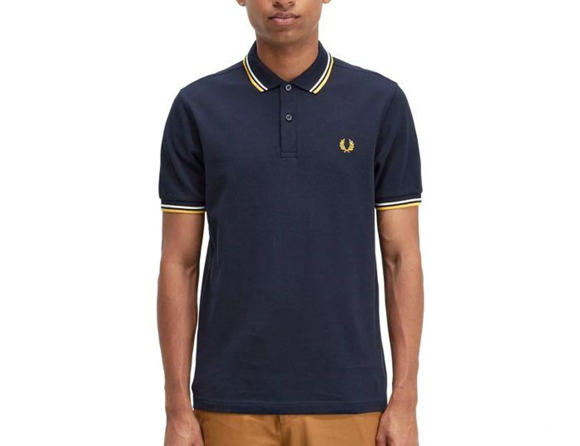 Fred Perry - Twin Tipped Shirt - Navy polo met biesje