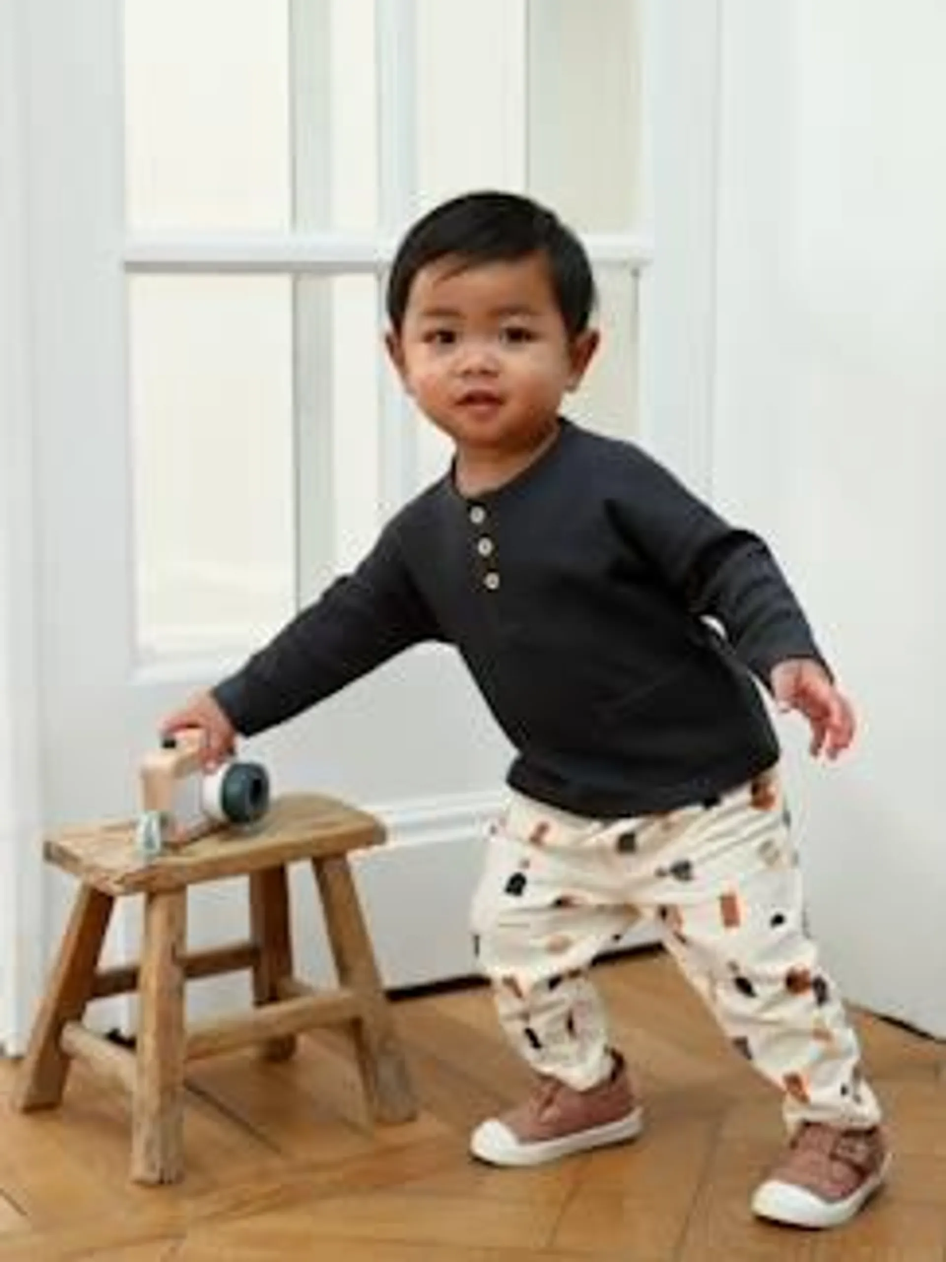 Ensemble bébé T-shirt et pantalon en molleton - gris béton