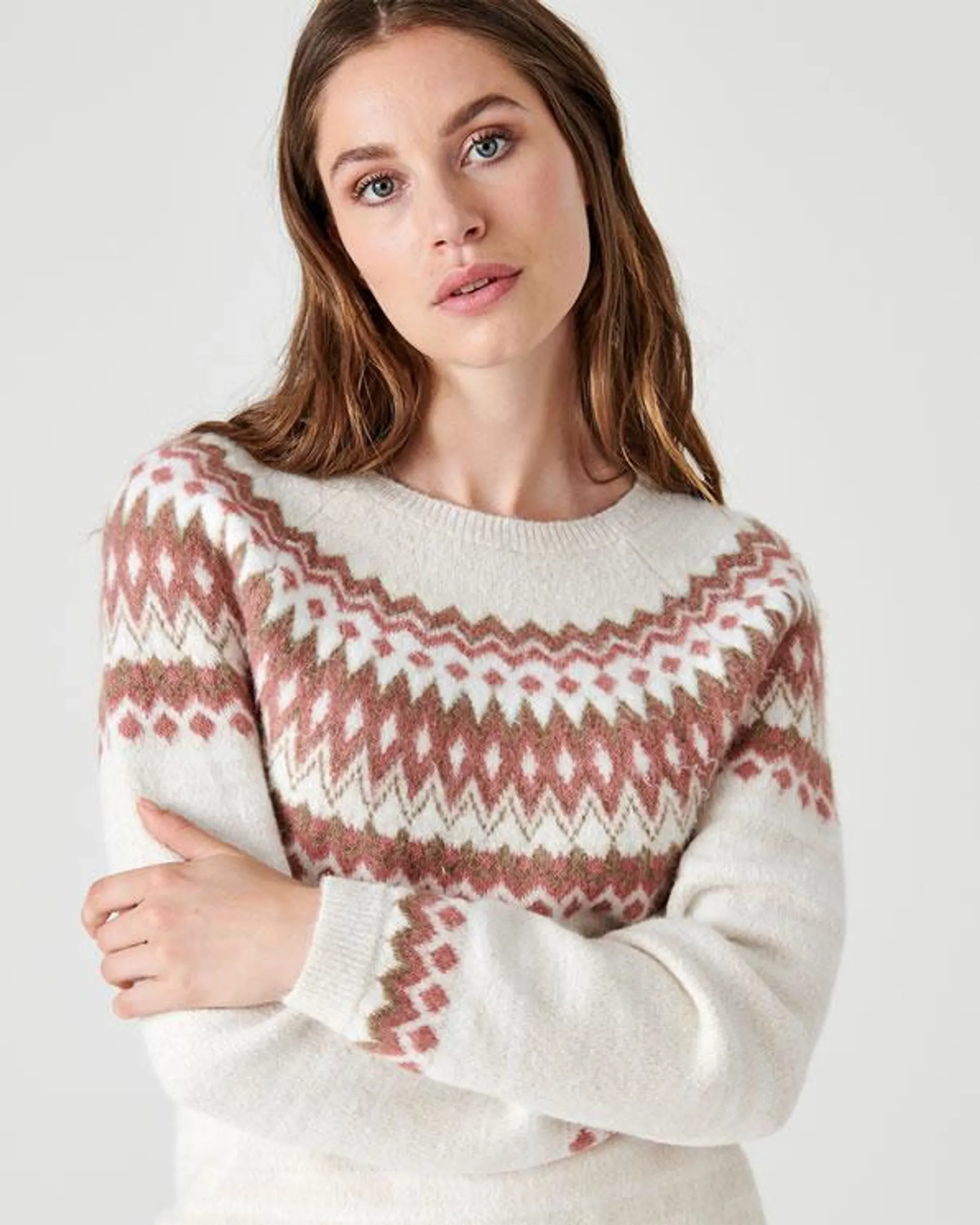 Pull in jacquardtricot, Noorse stijl