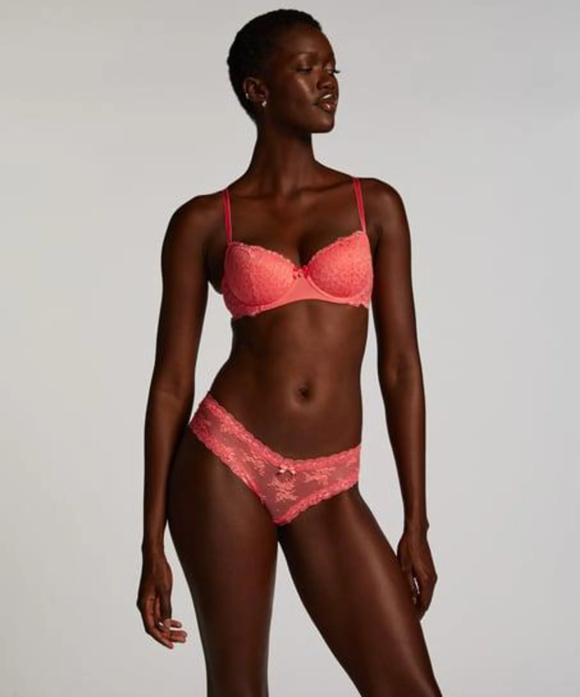 Brazilian V-shape mesh - Roze