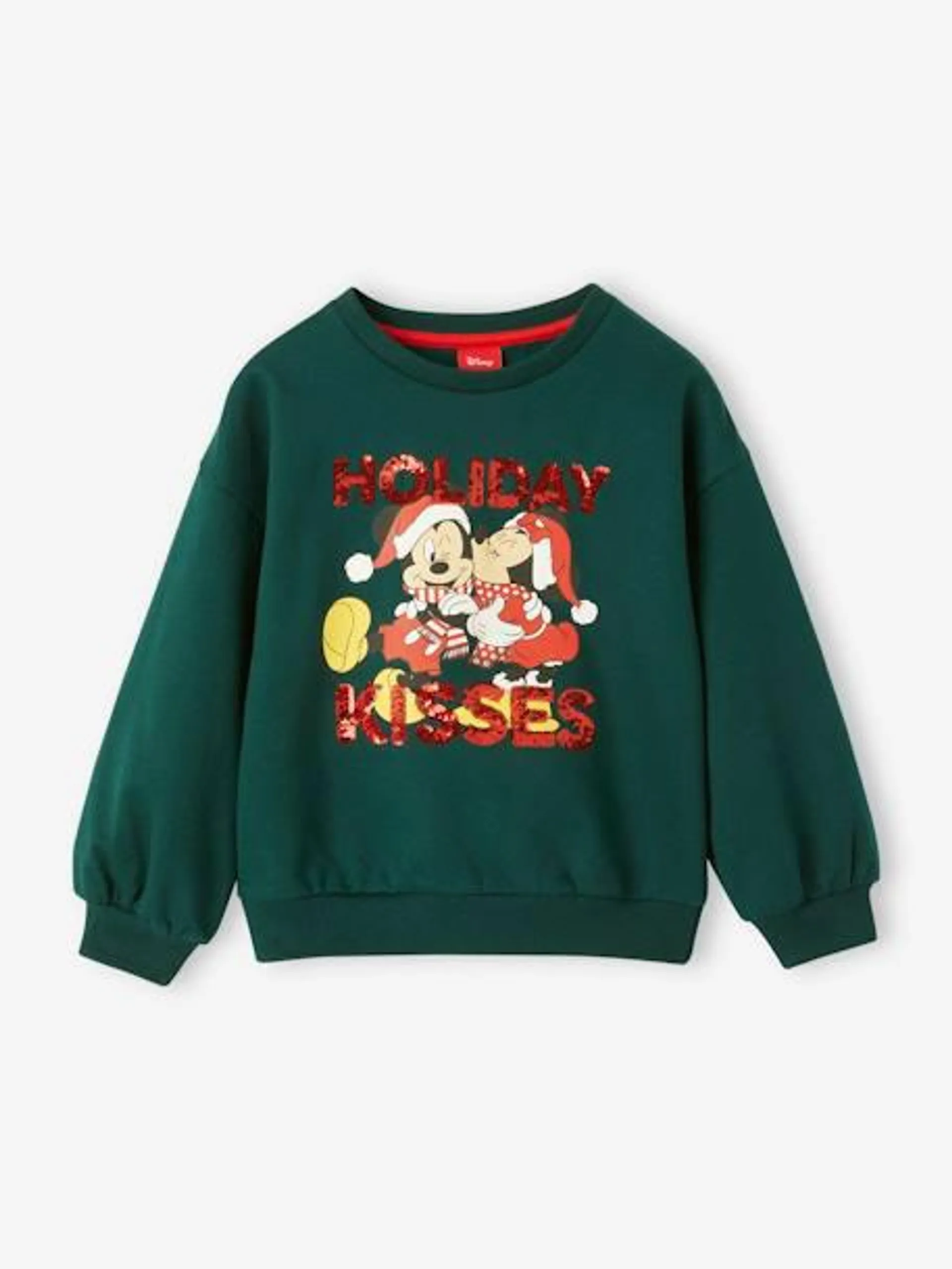 Sweat fille Disney Mickey & Minnie® Noël - vert sapin
