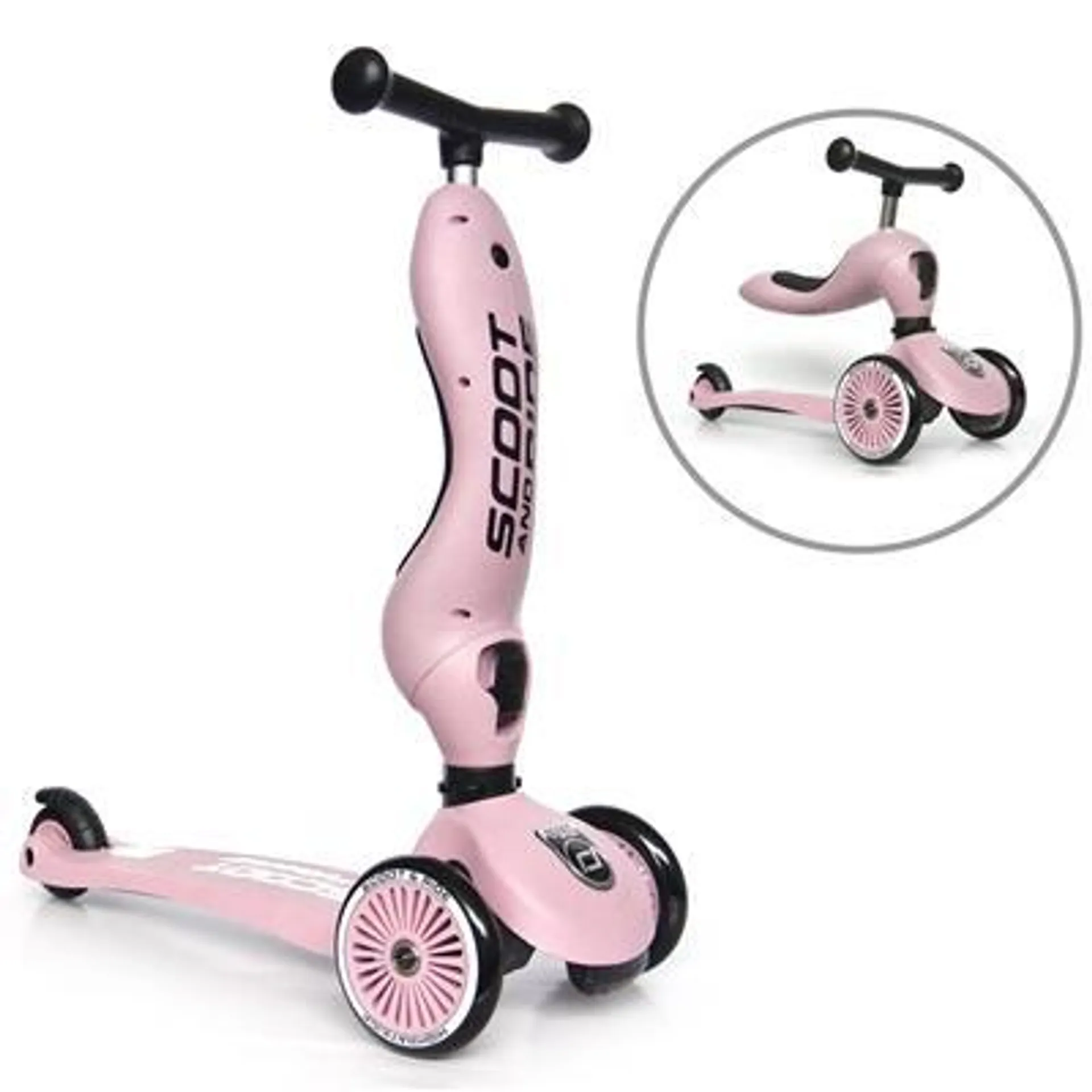 Scoot & Ride Loopfiets/step highwaykick 1 - rose