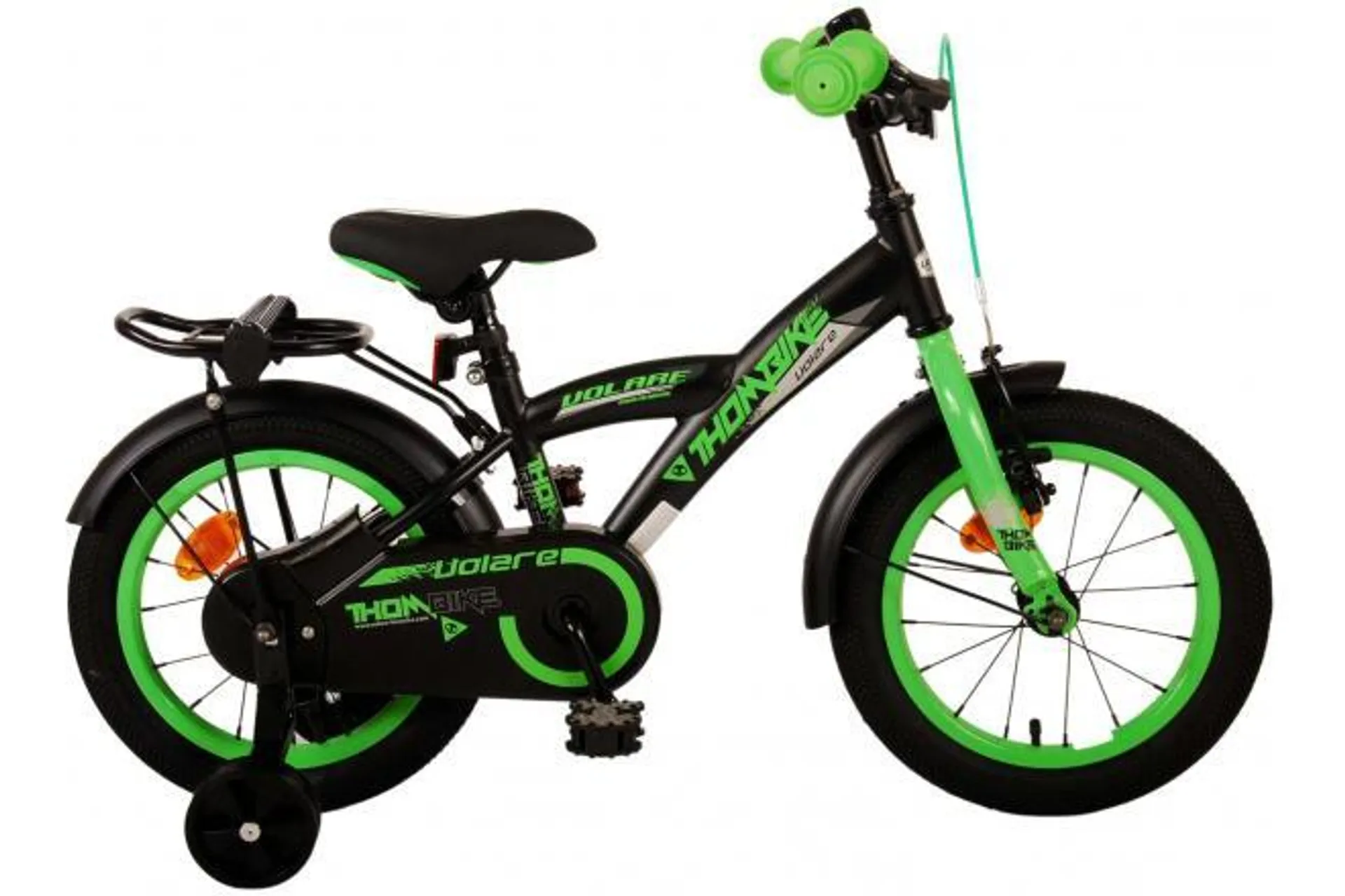 Volare Thombike Kinderfiets - Jongens - 14 inch - Zwart Groen